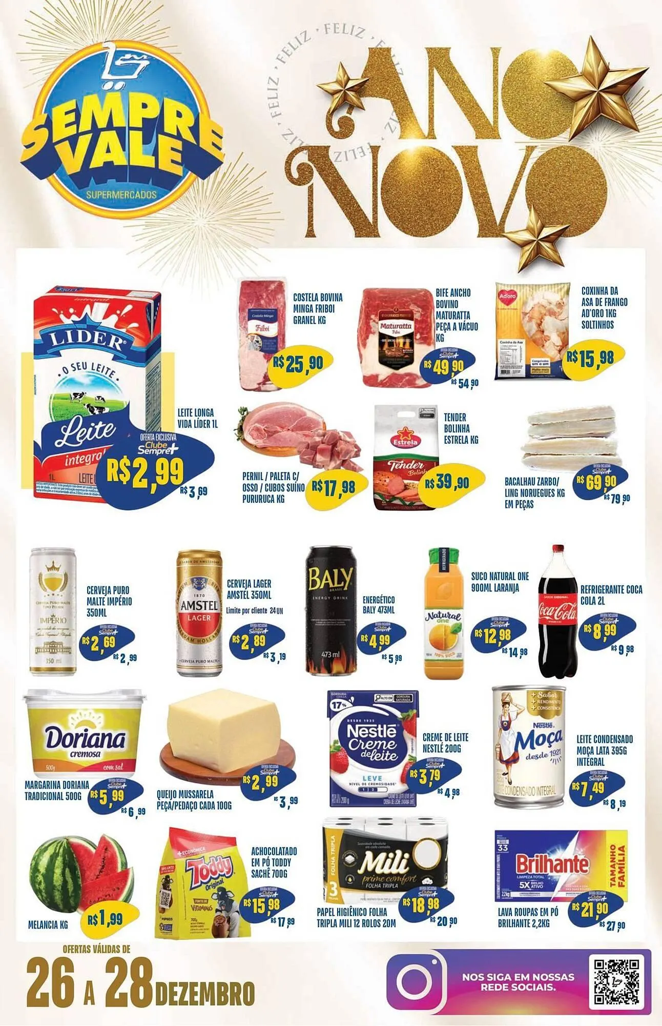 Encarte de Catálogo Sempre Vale Supermercados 26 de dezembro até 28 de dezembro 2025 - Pagina 1