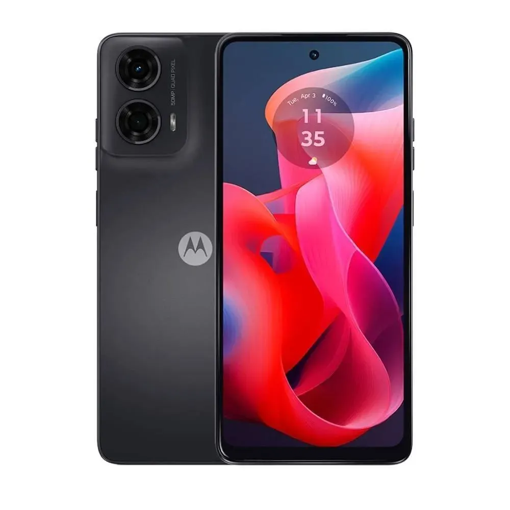 Celular Smartphone Moto G24 4G Helio G85 4Gb+4Gb Ram Boost 128Gb Ssd - Grafite