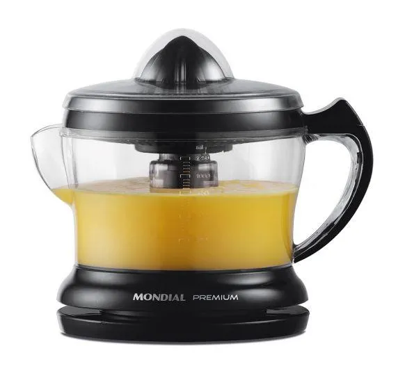 Espremedor de Frutas Mondial E-02 Turbo Citrus Premium - 1,25 Litros - Preto