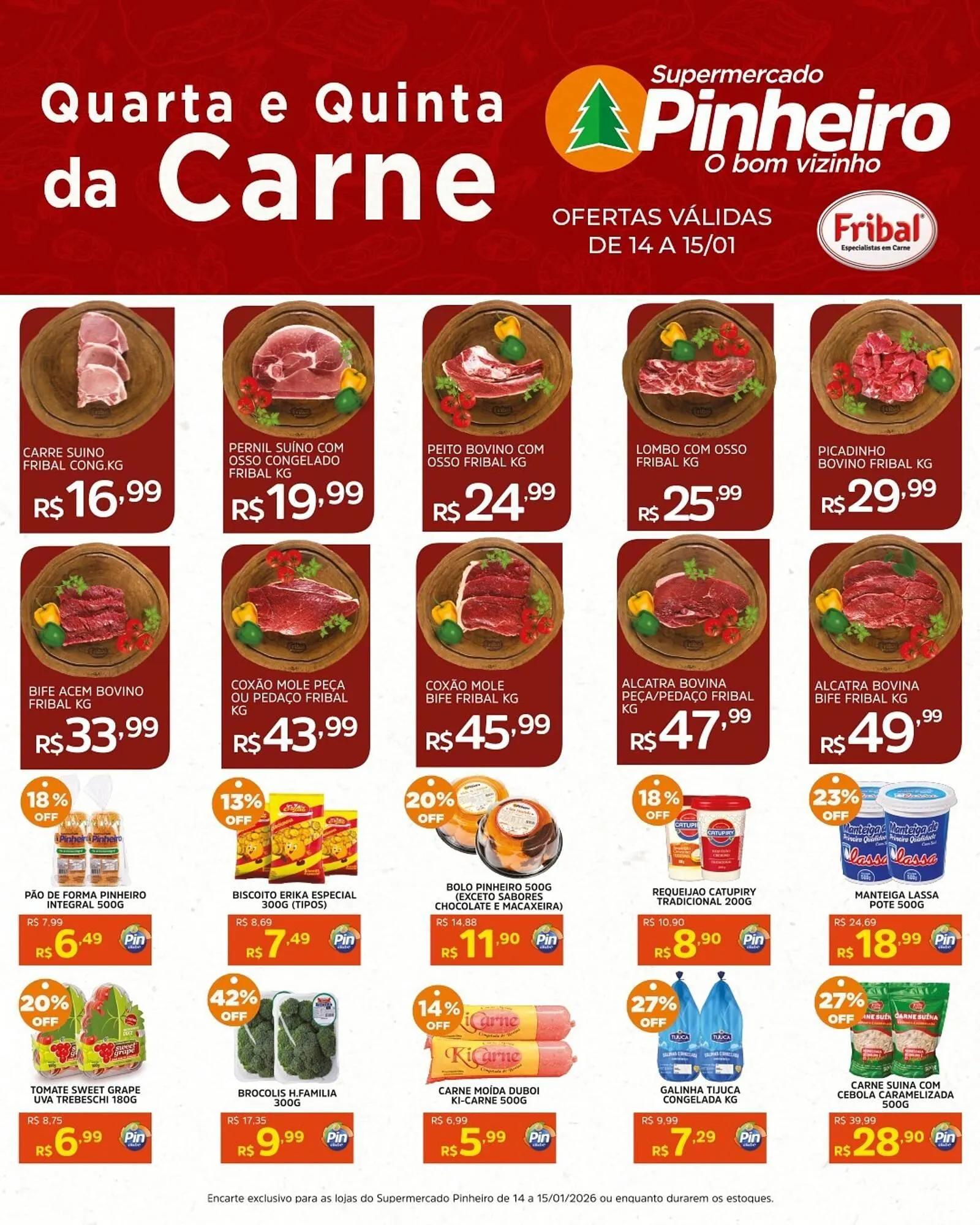 Encarte de Encarte Pinheiro Supermercado 14 de janeiro até 15 de janeiro 2026 - Pagina 2