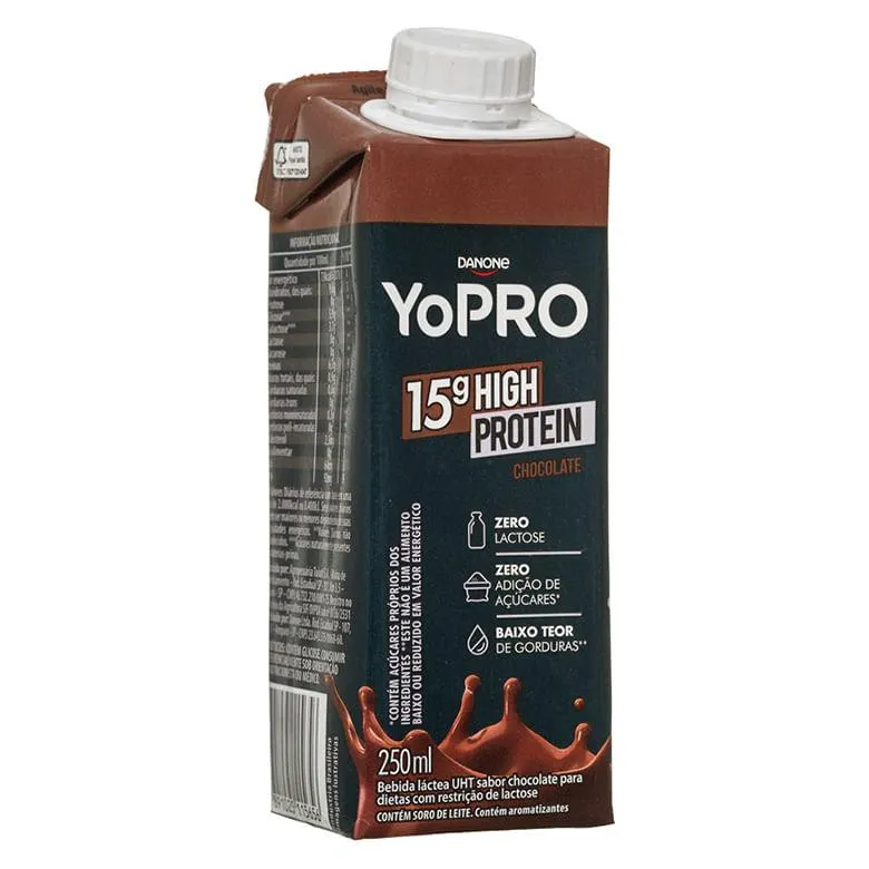 Bebida Láctea Danone Yopro Protein 15g Chocolate 250ml