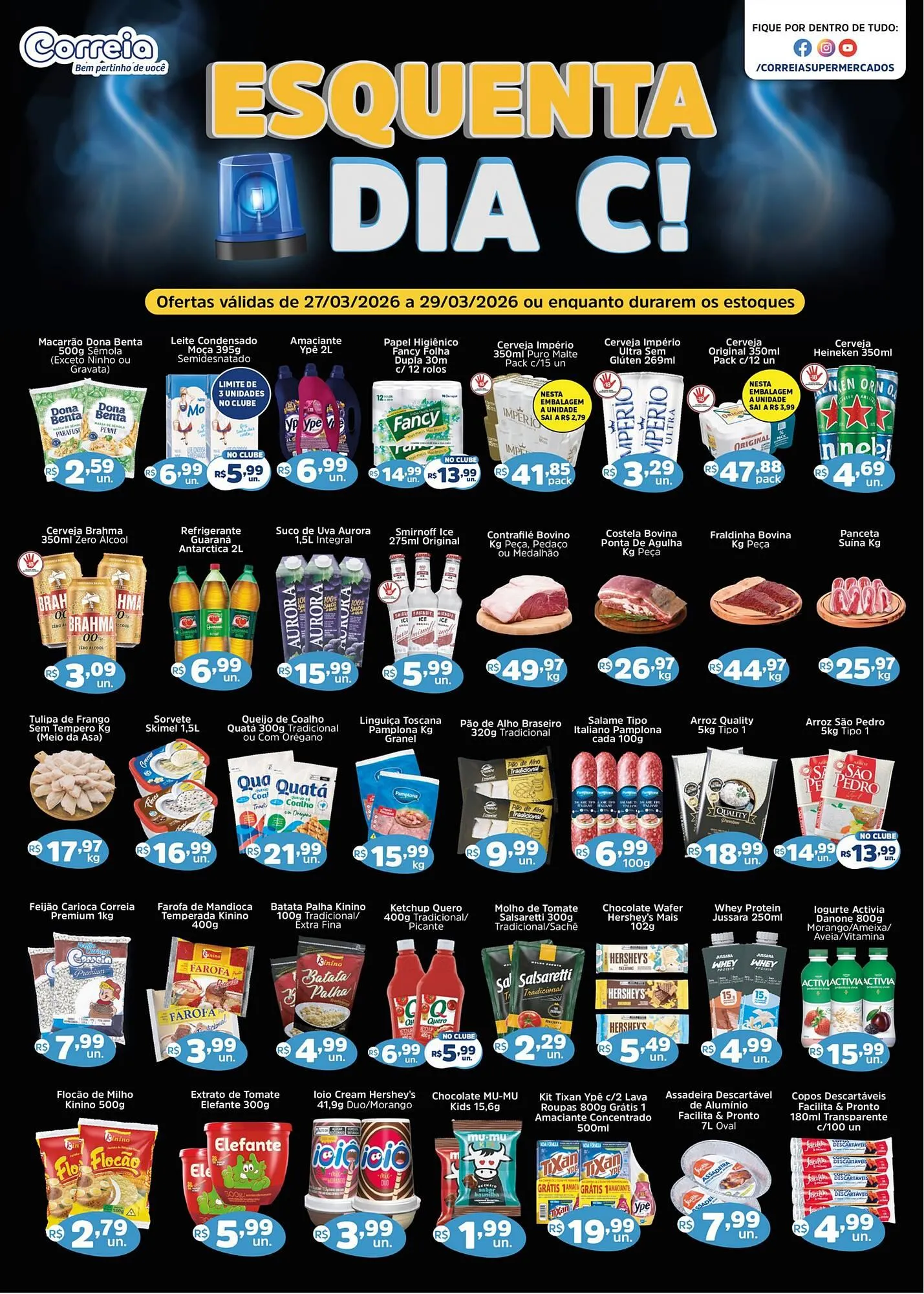 Encarte de Catálogo Supermercados Correia 30 de março até 31 de março 2026 - Pagina 1