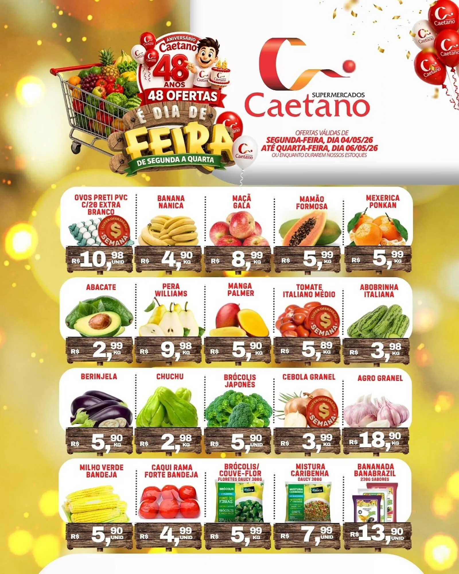 Encarte de Catálogo Supermercados Caetano 4 de maio até 6 de maio 2026 - Pagina 1