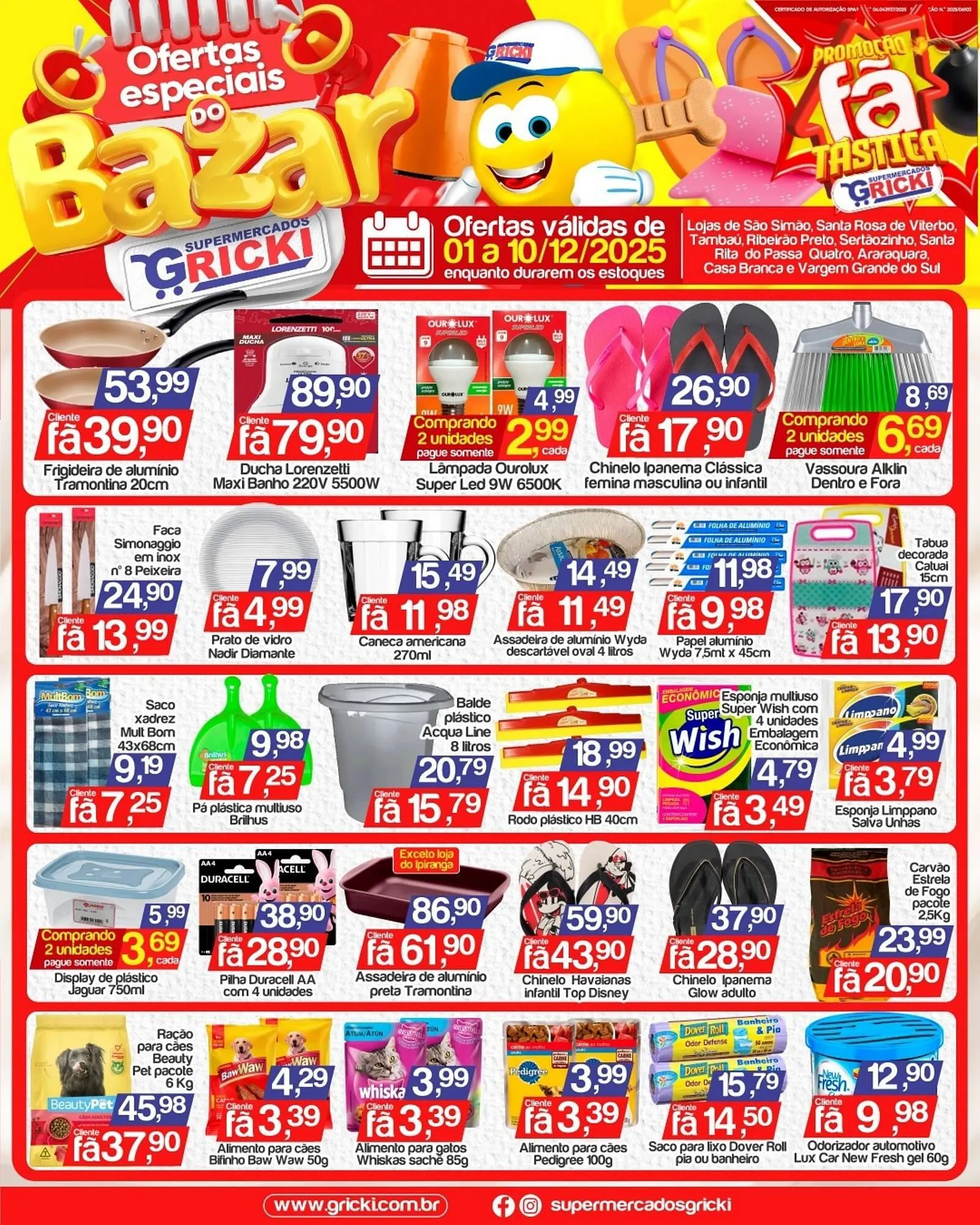 Encarte de Catálogo Supermercados Gricki 1 de dezembro até 10 de dezembro 2025 - Pagina 1