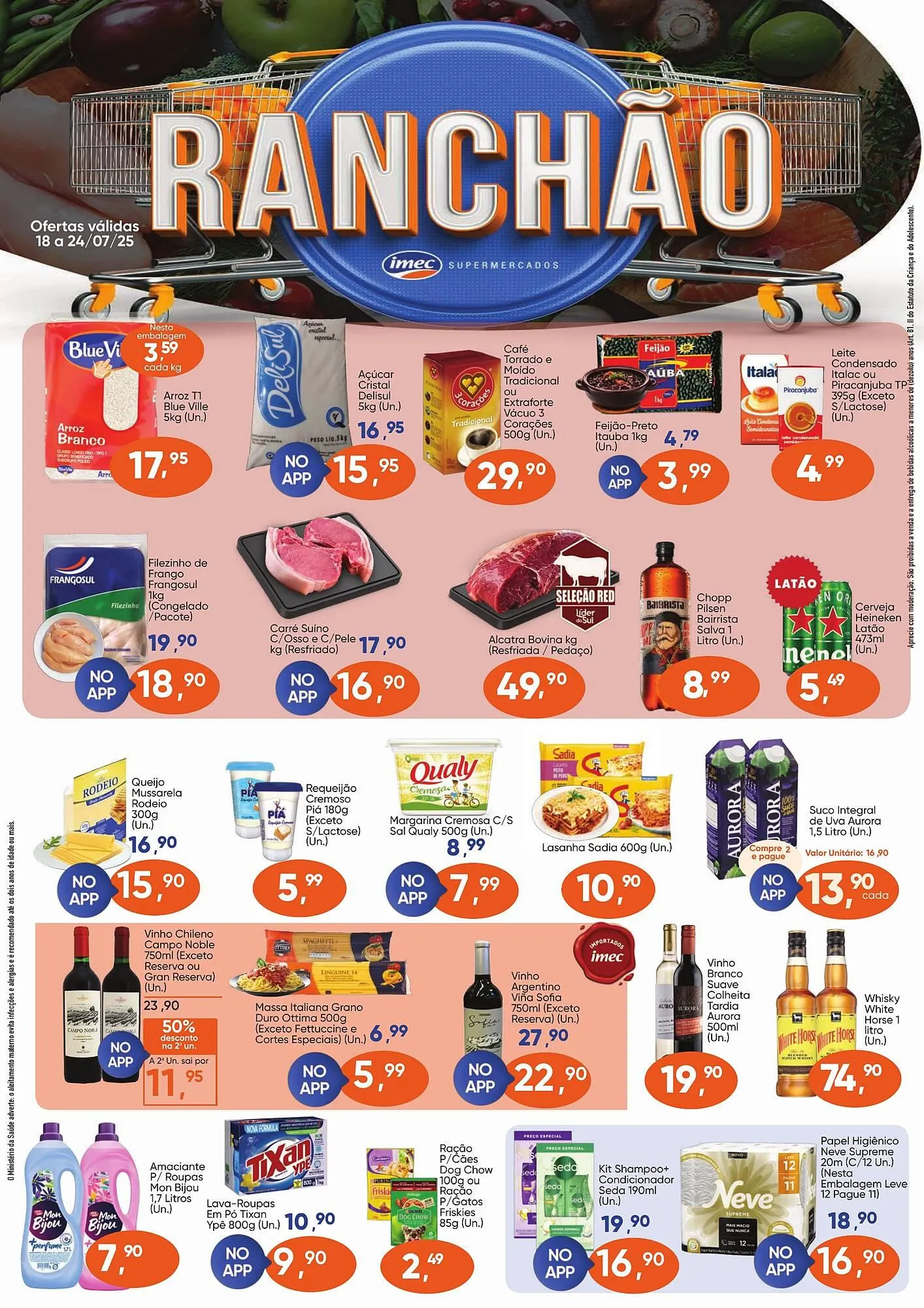 Encarte de Catálogo Imec Supermercados 18 de julho até 24 de julho 2025 - Pagina 1