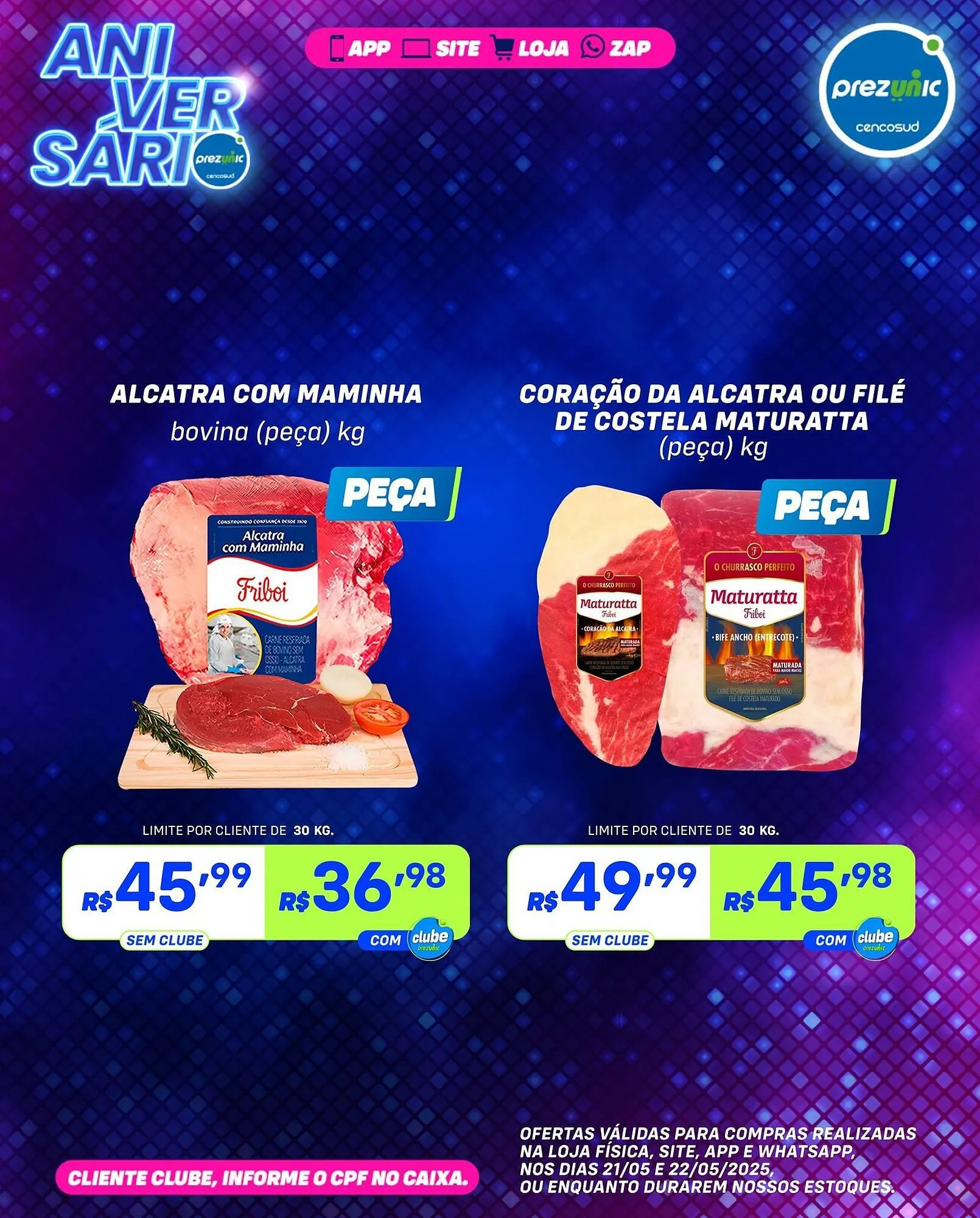 Encarte de Catálogo Prezunic 21 de maio até 22 de maio 2025 - Pagina 1