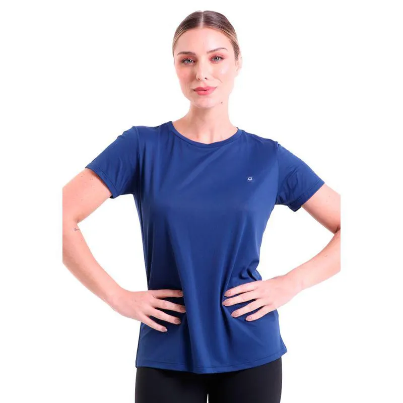 Camiseta Feminina Manga Curta Speed Azul Marinho