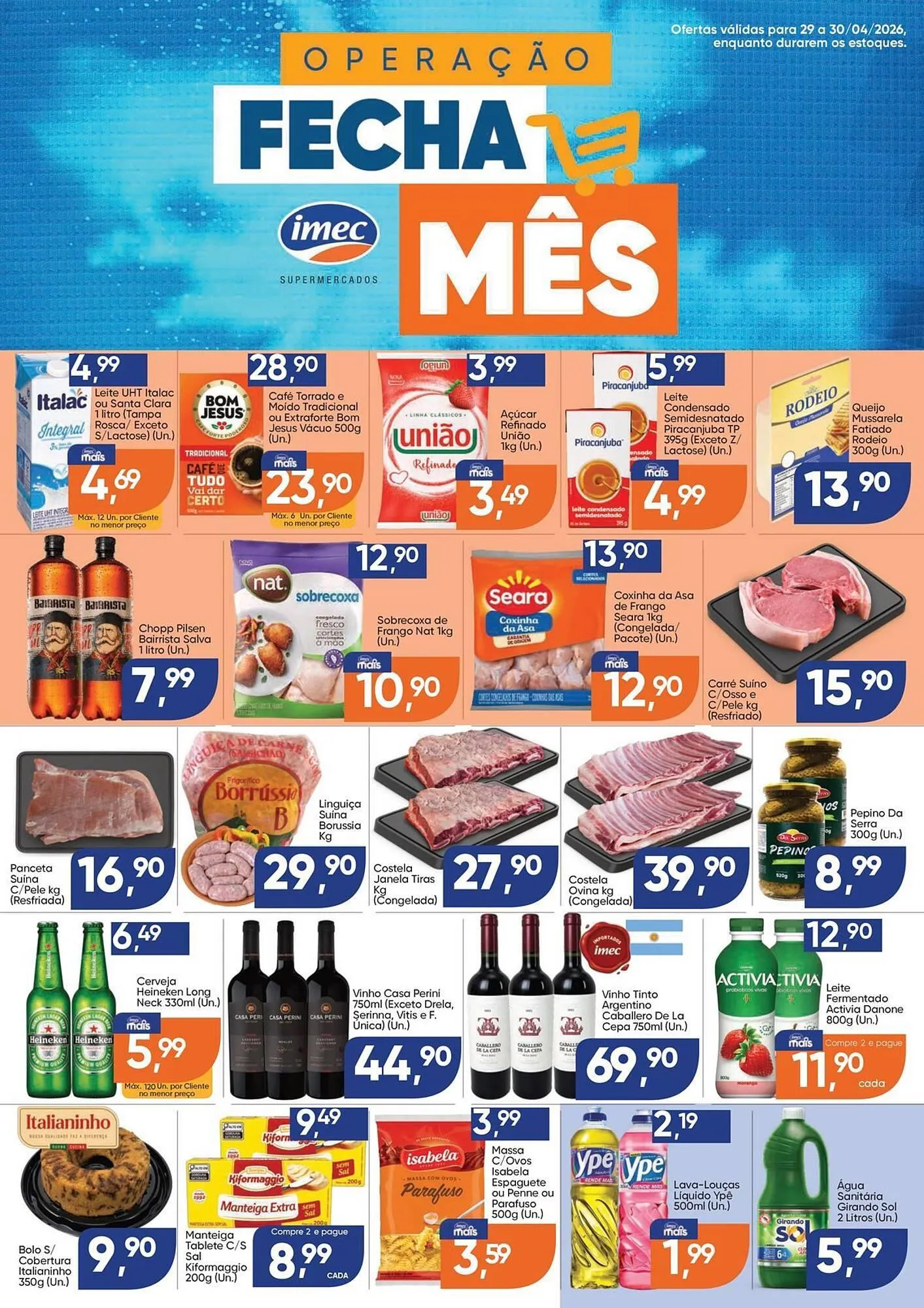 Encarte de Catálogo Imec Supermercados 29 de abril até 30 de abril 2026 - Pagina 1