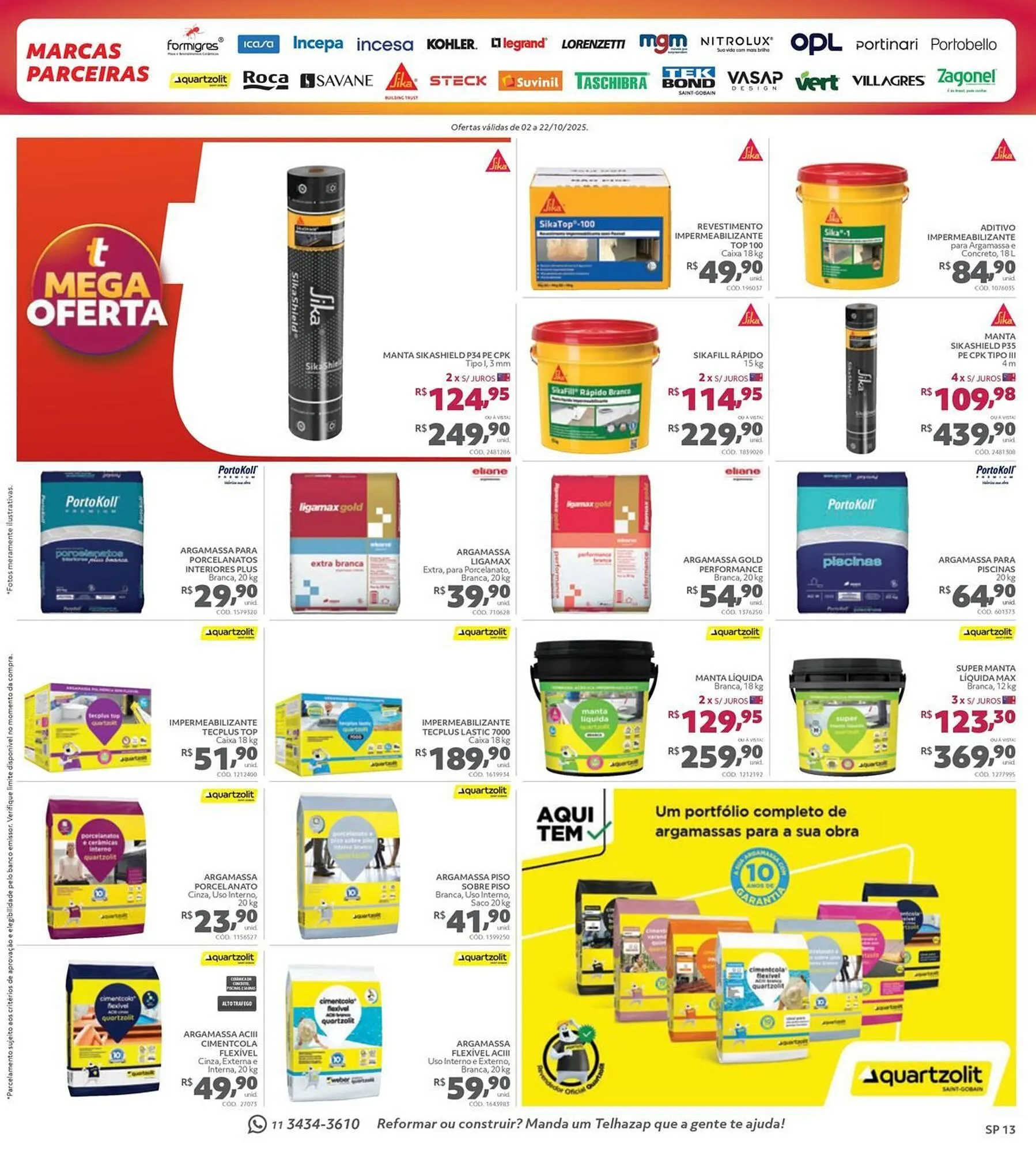 Encarte de Catálogo Telhanorte 2 de outubro até 22 de outubro 2025 - Pagina 13