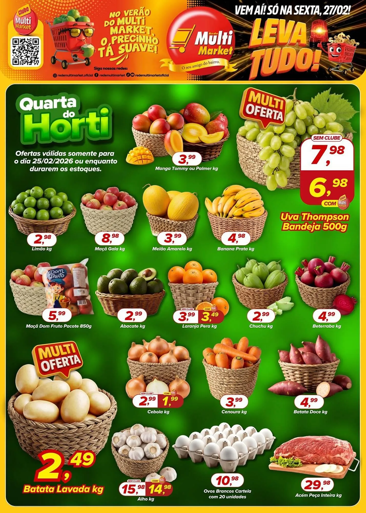Encarte de Encarte Rede Multi Market 25 de fevereiro até 25 de fevereiro 2026 - Pagina 1