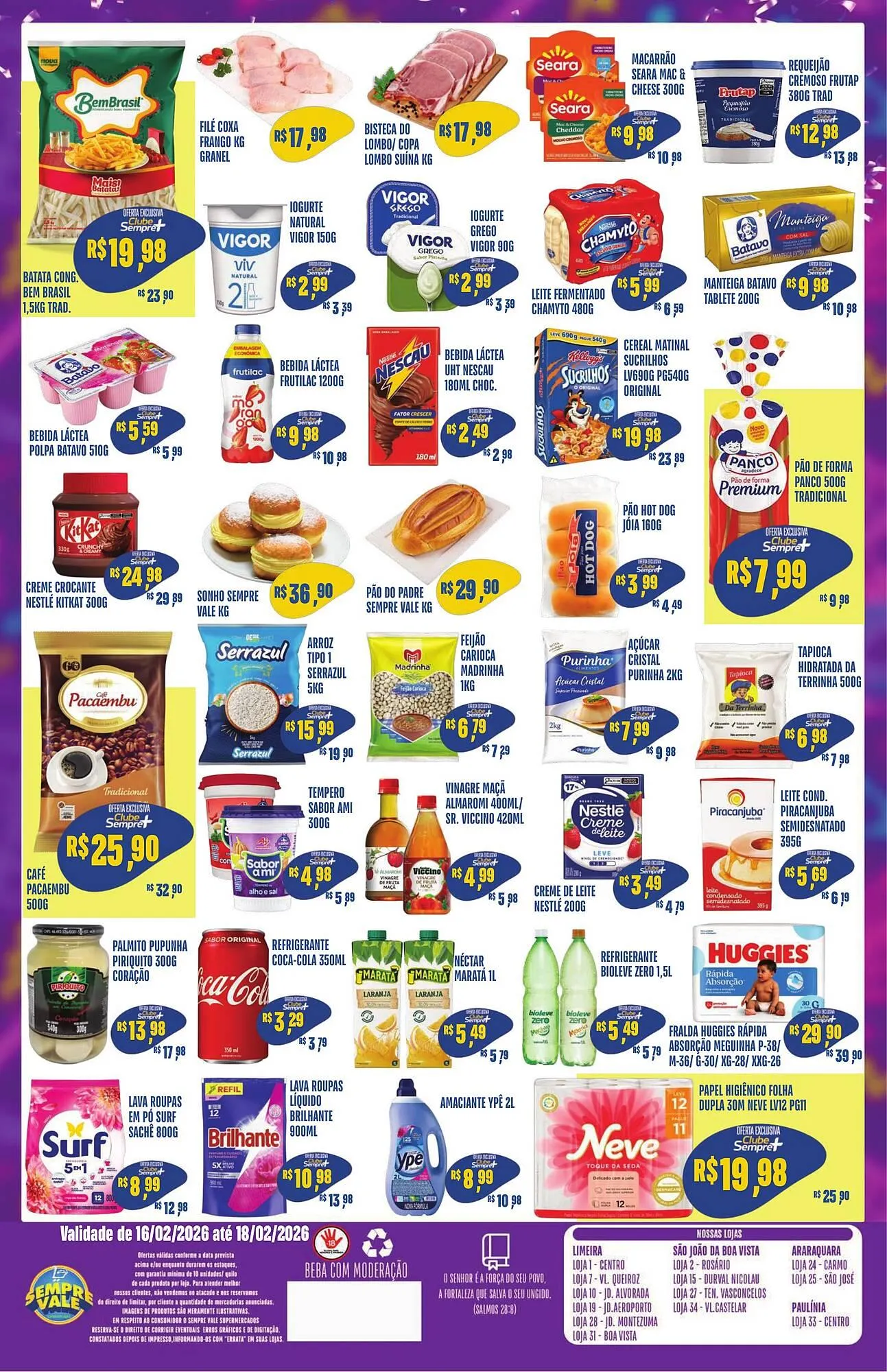 Encarte de Catálogo Sempre Vale Supermercados 16 de fevereiro até 18 de fevereiro 2026 - Pagina 2
