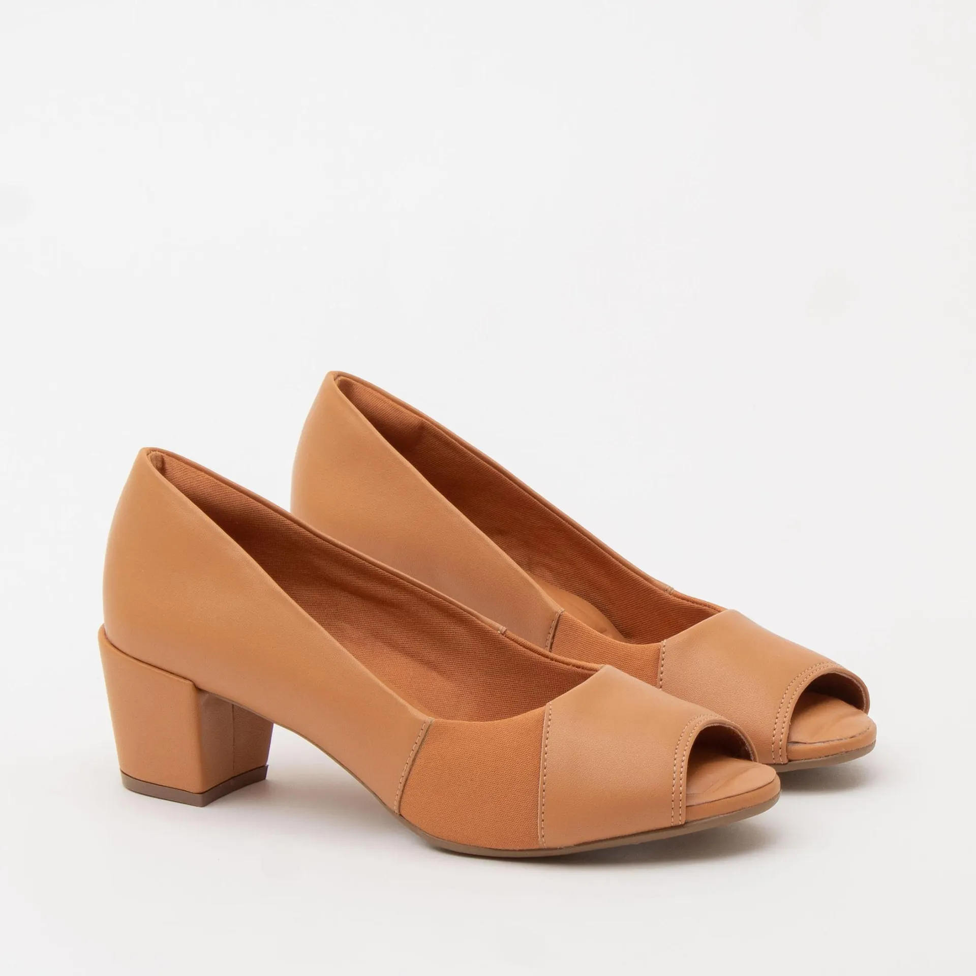 Scarpin peep toe - BISCUIT