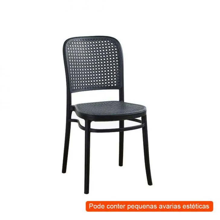 [OUTLET] Cadeira Madelyn Preta e Cinza