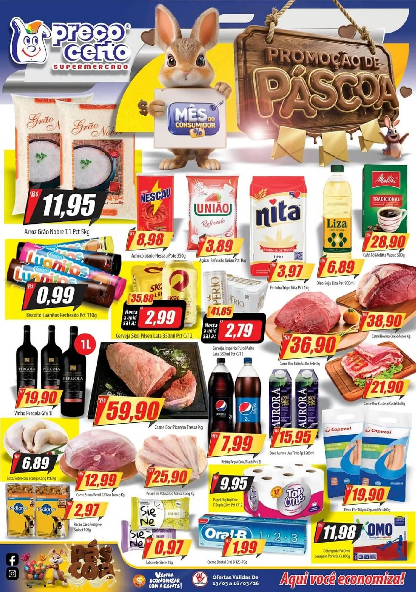 Encarte de Catálogo Preço Certo 13 de março até 16 de março 2026 - Pagina 1