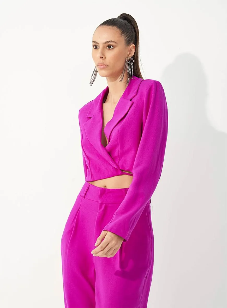 Blazer Cropped Com Amarração