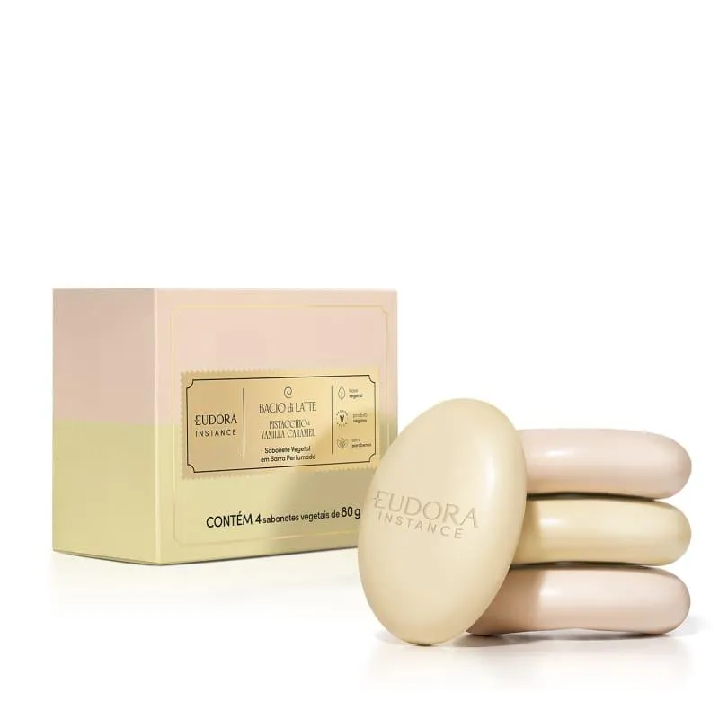 Sabonete em Barra Vegetal Perfumado Instance Sortidos 80g (4 unidades)