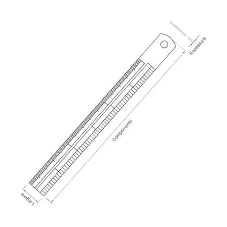 Escala de Aço Inoxidável 150mm/6" 600.003 KINGTOOLS