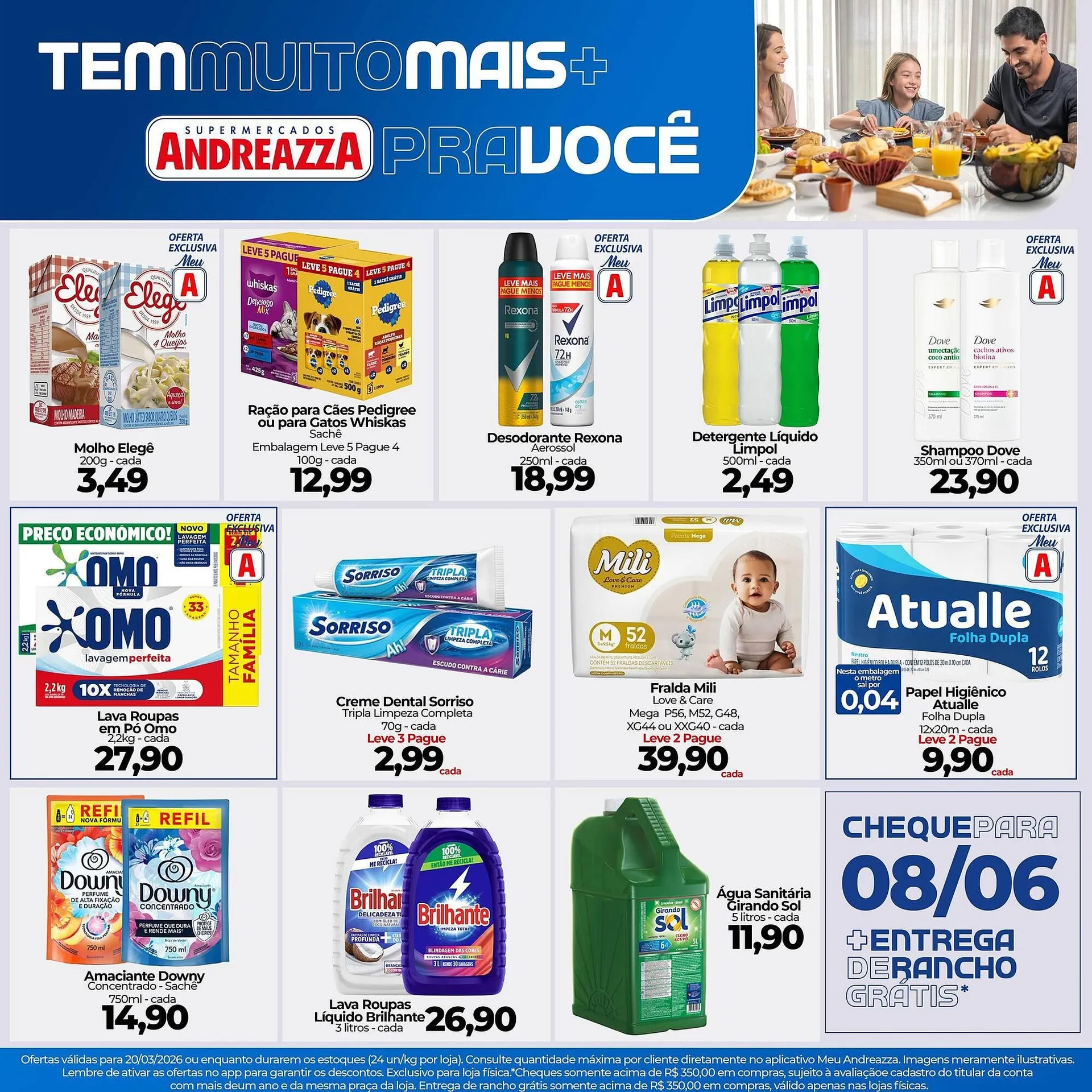 Encarte de Catálogo Supermercados Andreazza 20 de março até 20 de março 2026 - Pagina 1