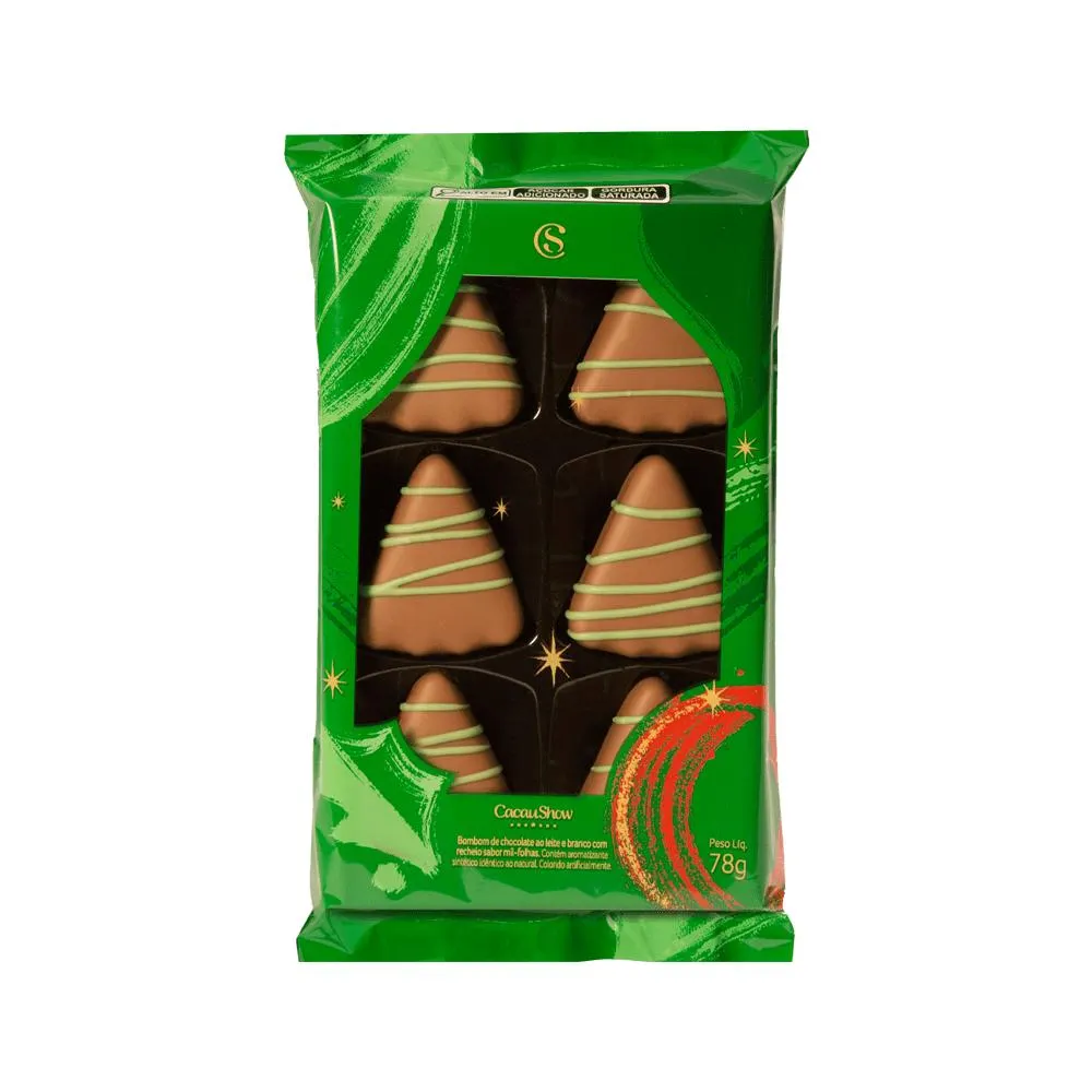 Bombons Árvore de Natal ao Leite e Mil-Folhas 78g