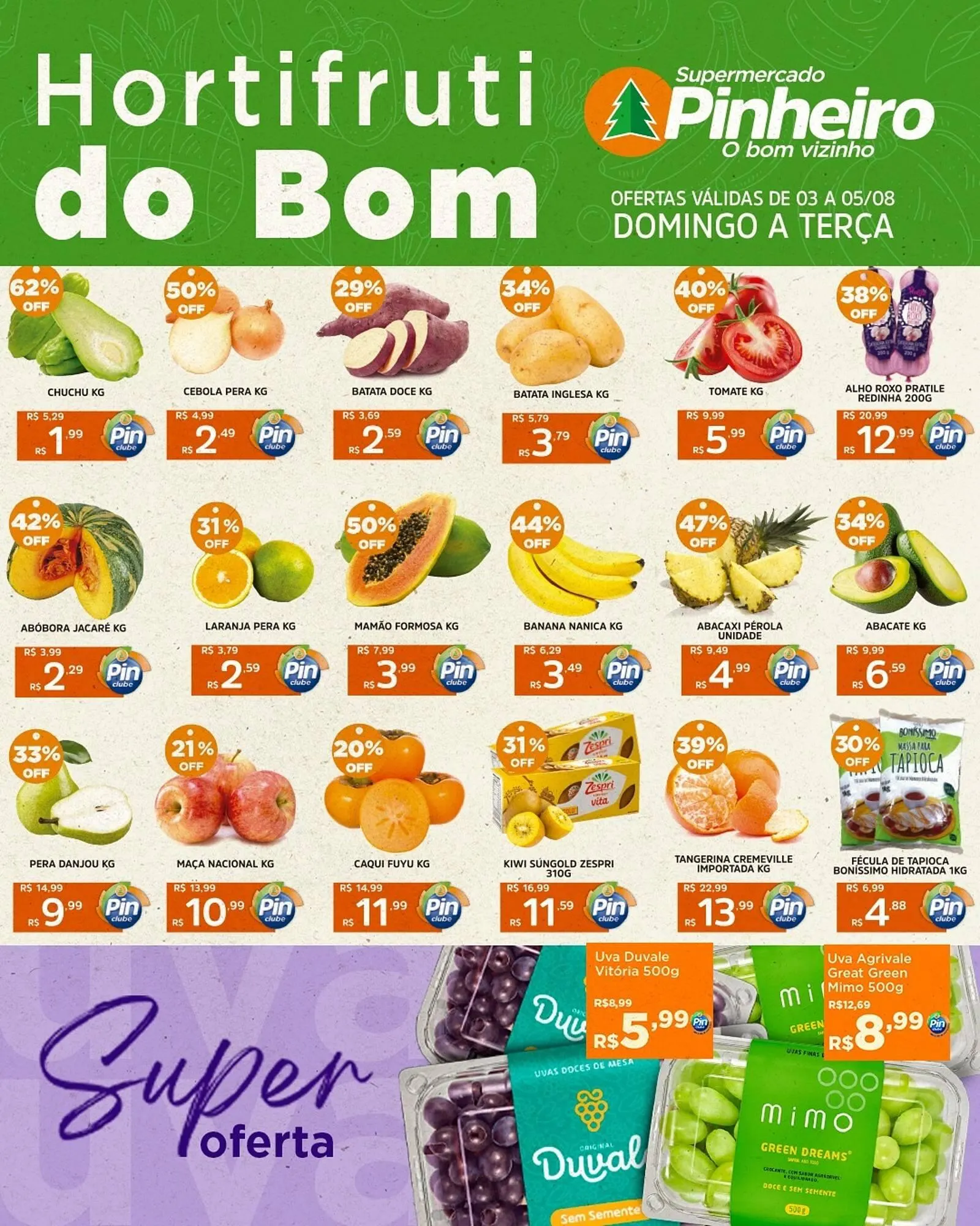 Encarte de Catálogo Pinheiro Supermercado 3 de agosto até 5 de agosto 2025 - Pagina 2