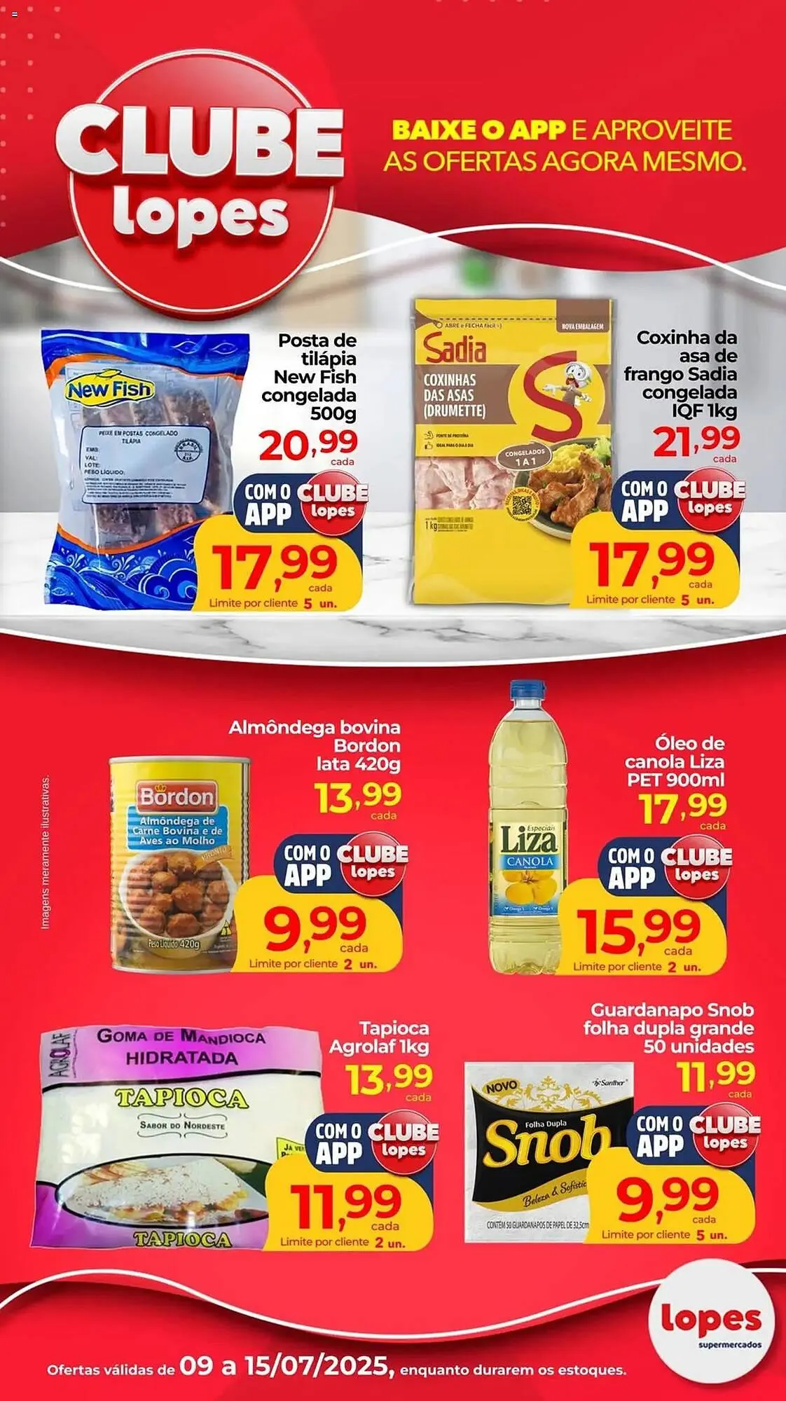 Encarte de Catálogo Lopes Supermercados 14 de julho até 15 de julho 2025 - Pagina 1