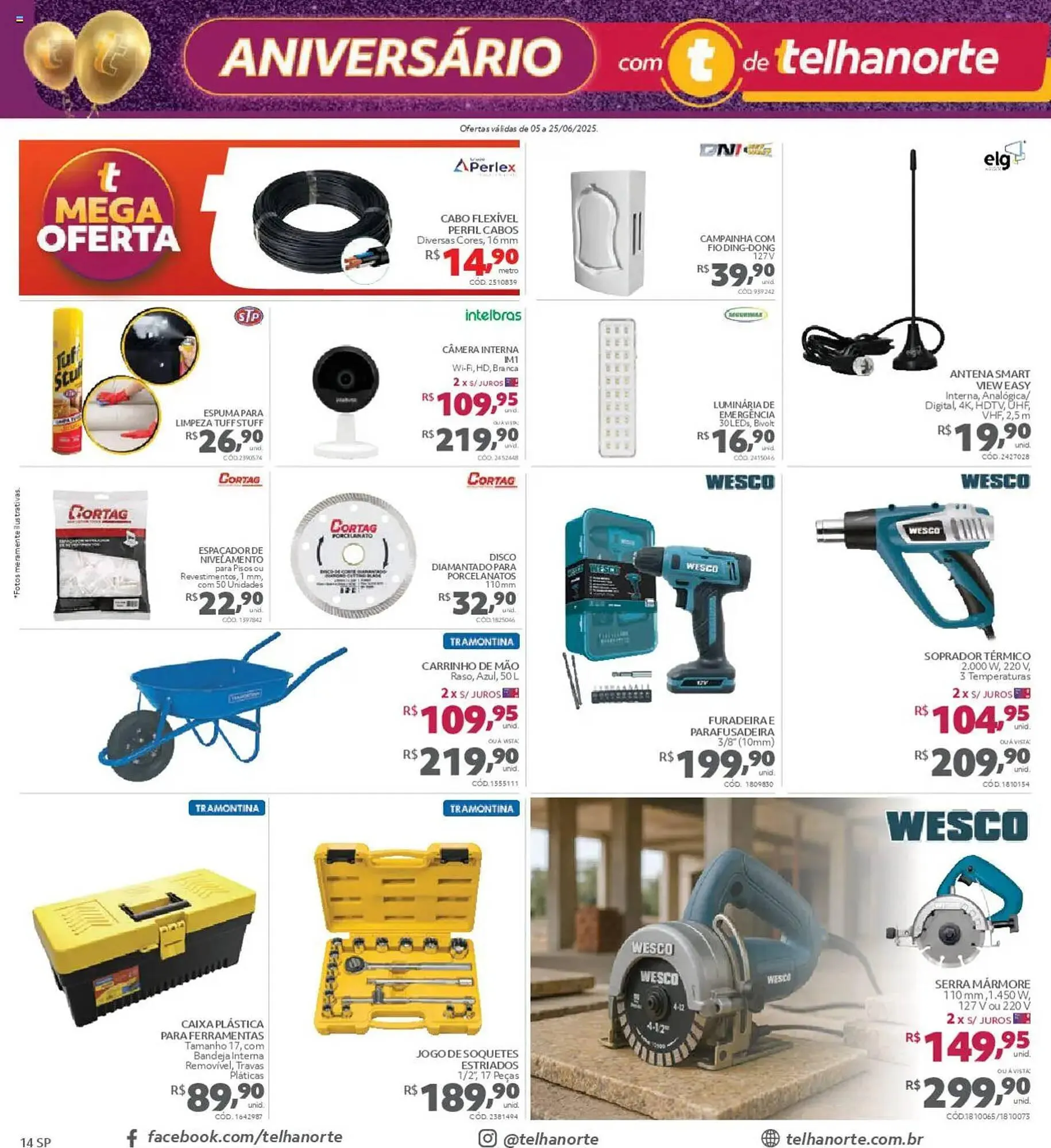 Encarte de Catálogo Telhanorte 5 de junho até 26 de junho 2025 - Pagina 14