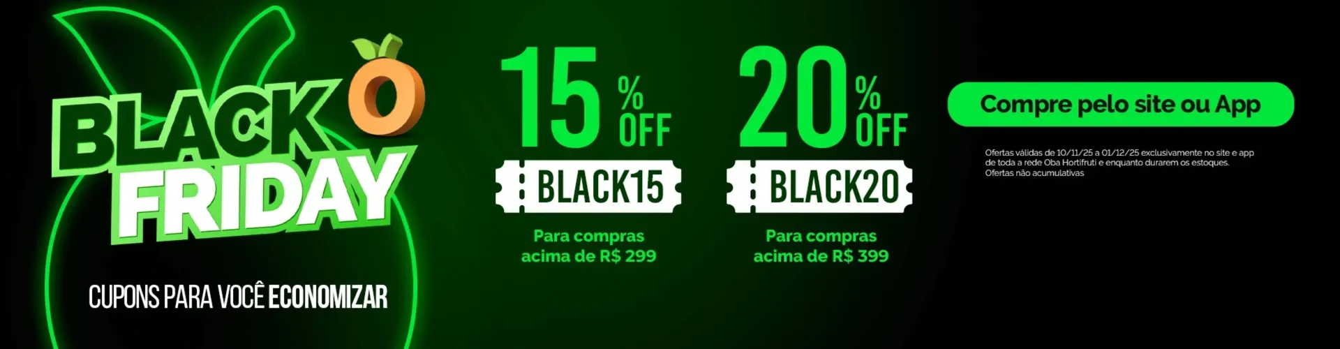 Encarte de Folheto Oba Hortifruti 11 de novembro até 1 de dezembro 2025 - Pagina 1