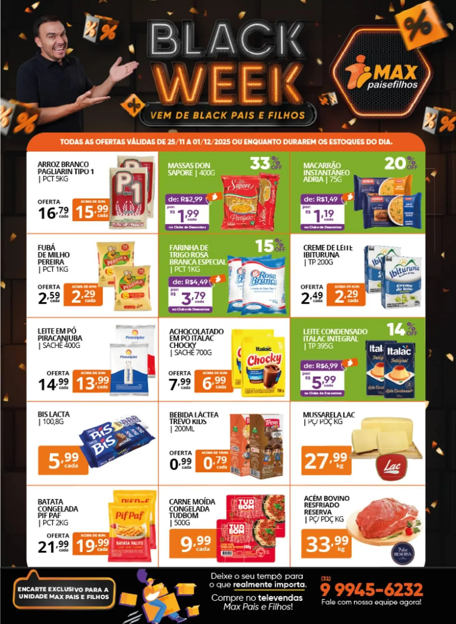 Encarte de Catálogo Pais e Filhos Supermercados 25 de novembro até 1 de dezembro 2025 - Pagina 1