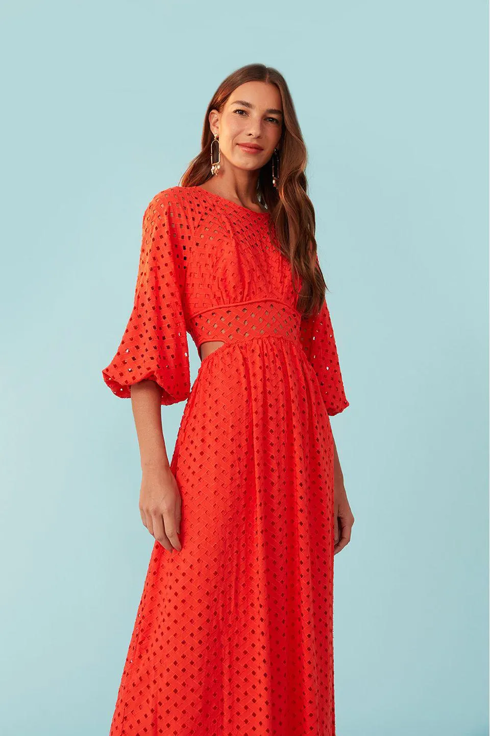 Vestido Longuete Laise Recorte Pala