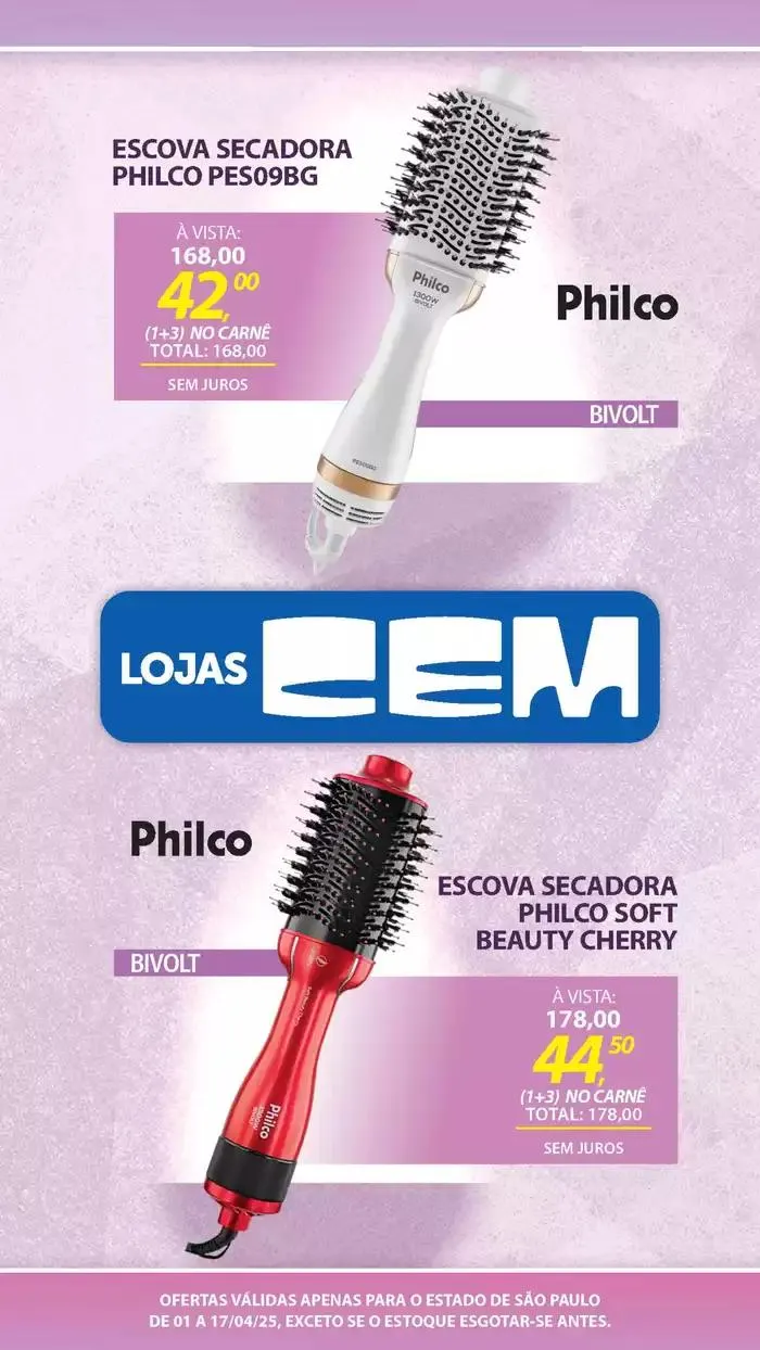 Encarte de Encarte Lojas Cem 3 de abril até 17 de abril 2025 - Pagina 130