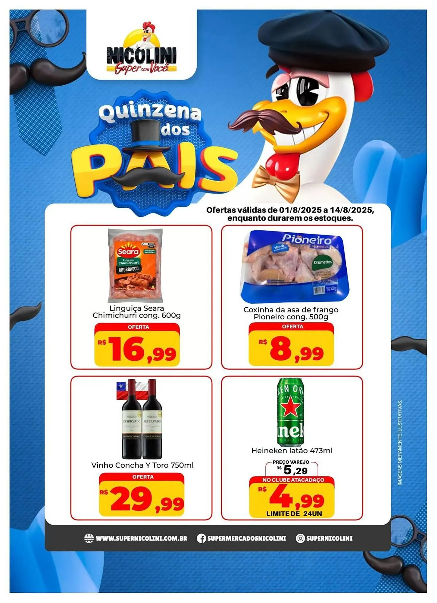 Encarte de Catálogo Super Nicolini 1 de agosto até 14 de agosto 2025 - Pagina 1