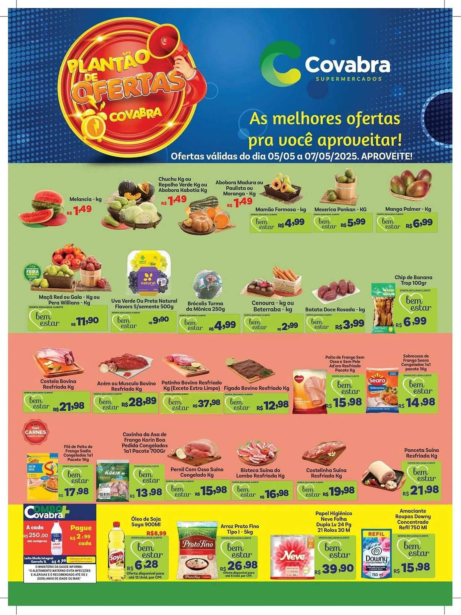 Encarte de Catálogo Covabra Supermercados 5 de maio até 7 de maio 2025 - Pagina 1