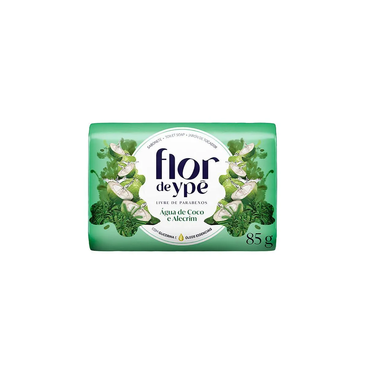 Sabonete Flor de Ypê Água de Coco e Alecrim 85g