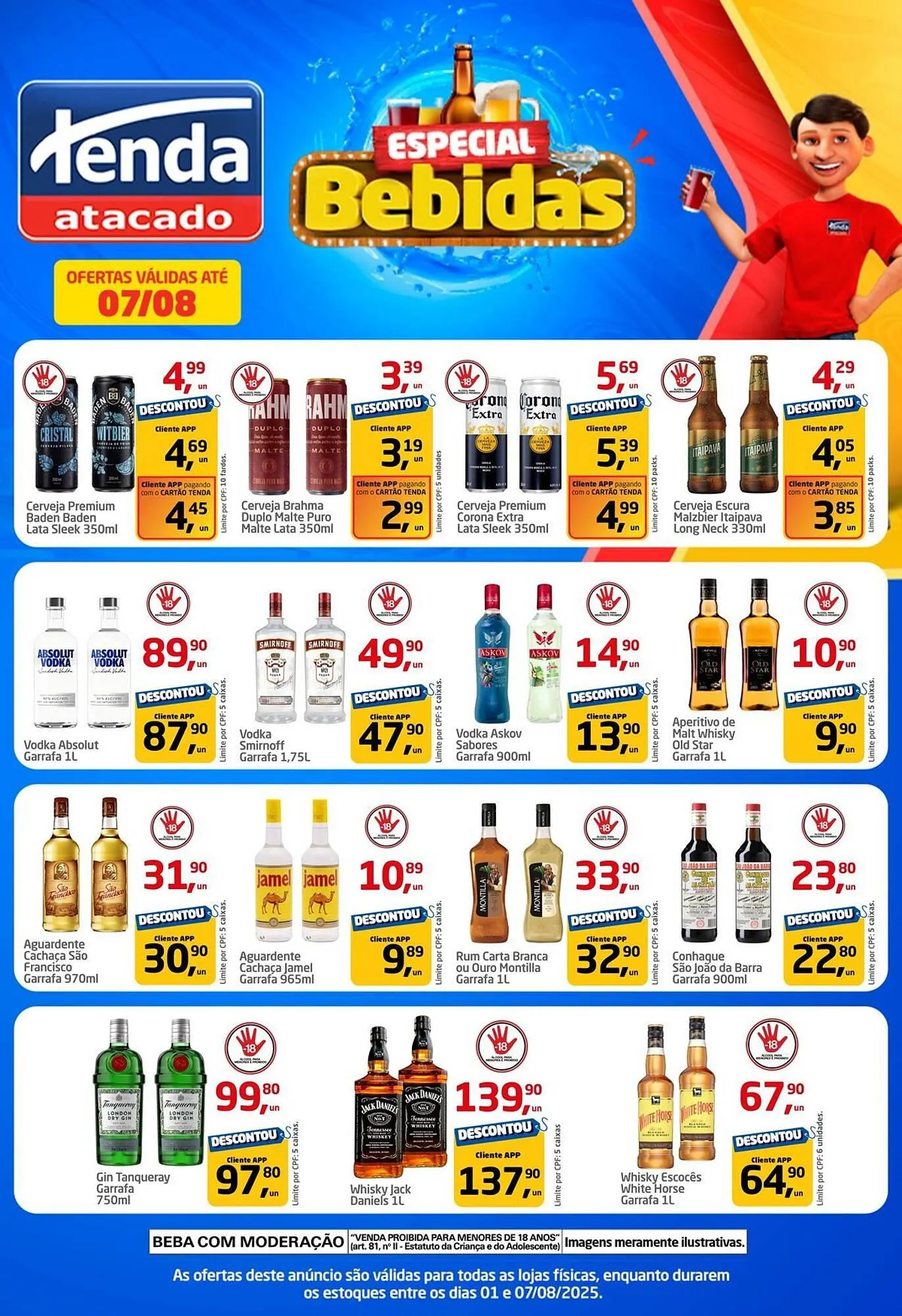 Encarte de Catálogo Tenda Atacado 1 de agosto até 7 de agosto 2025 - Pagina 1