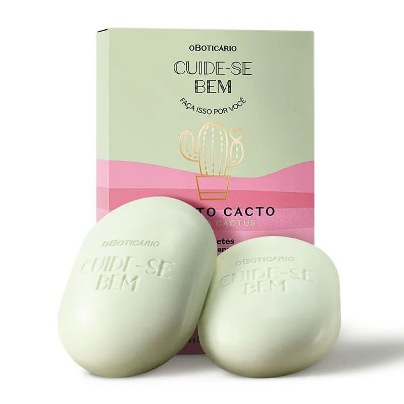Sabonete em Barra Cuide-se Bem Bendito Cacto 2 Unidades 80g Cada