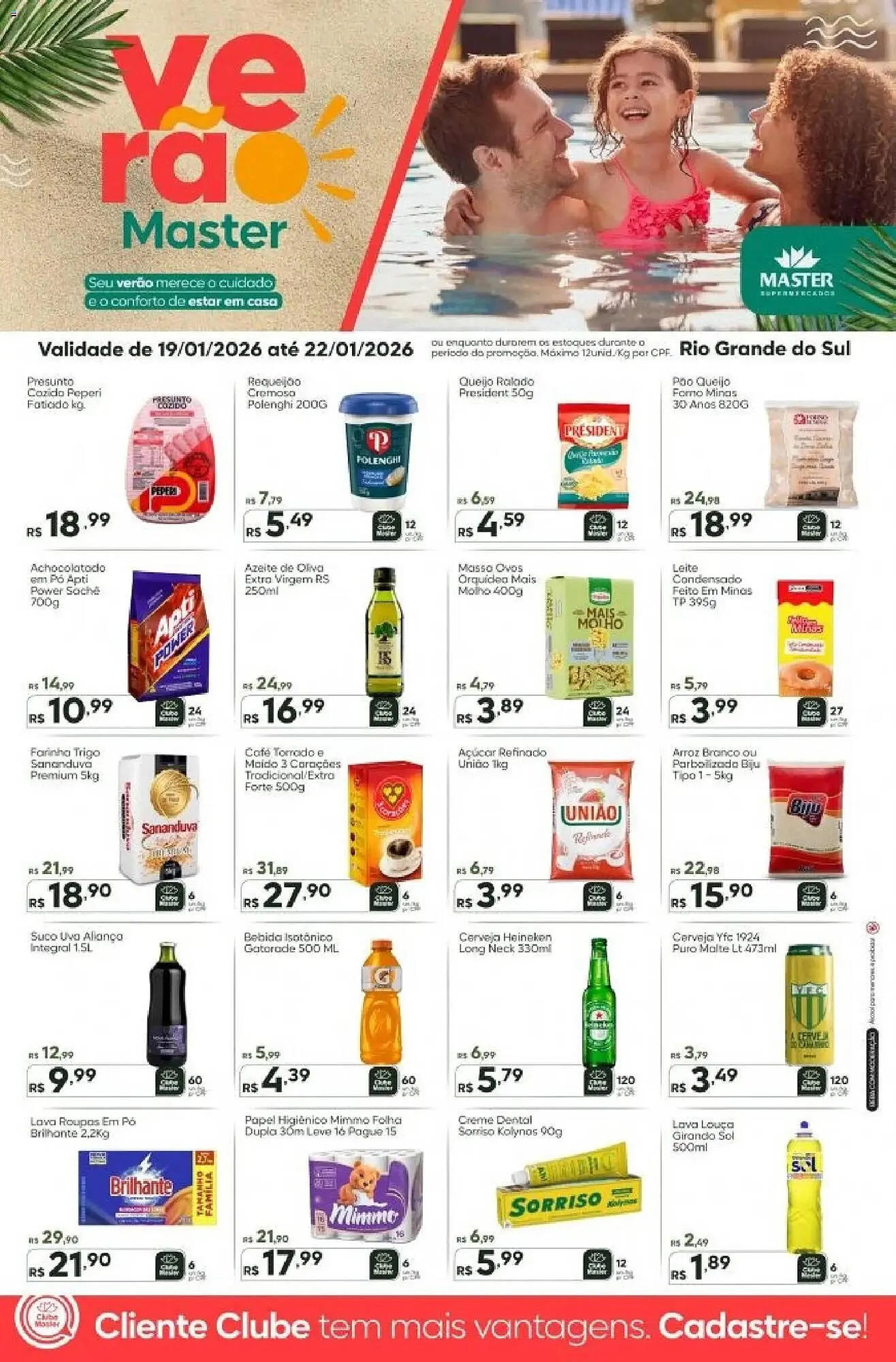 Encarte de Folheto Master Supermercados 19 de janeiro até 22 de janeiro 2026 - Pagina 1