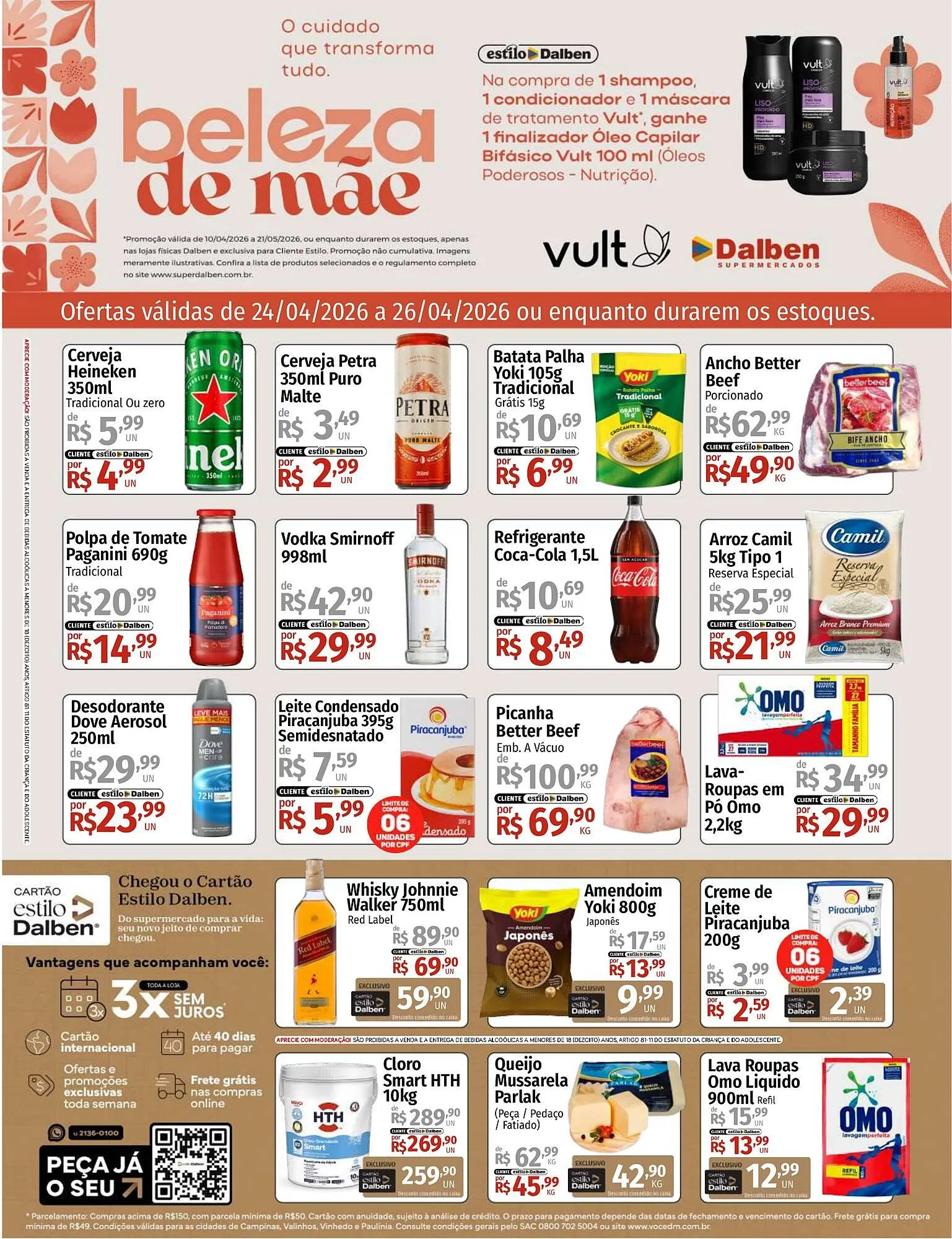 Encarte de Catálogo Supermercado Dalben 24 de abril até 26 de abril 2026 - Pagina 1