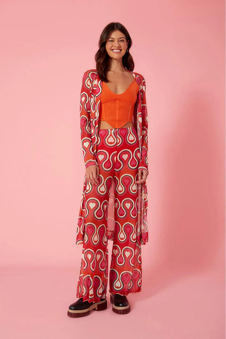 Calça Tule Estampa Paixão