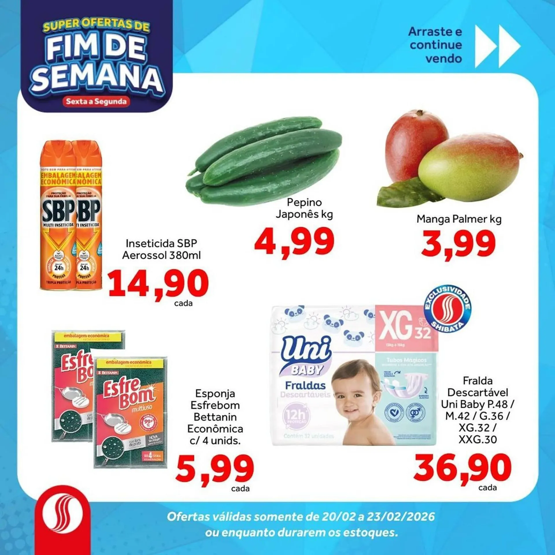 Encarte de Folheto Shibata Supermercados 20 de fevereiro até 23 de fevereiro 2026 - Pagina 2
