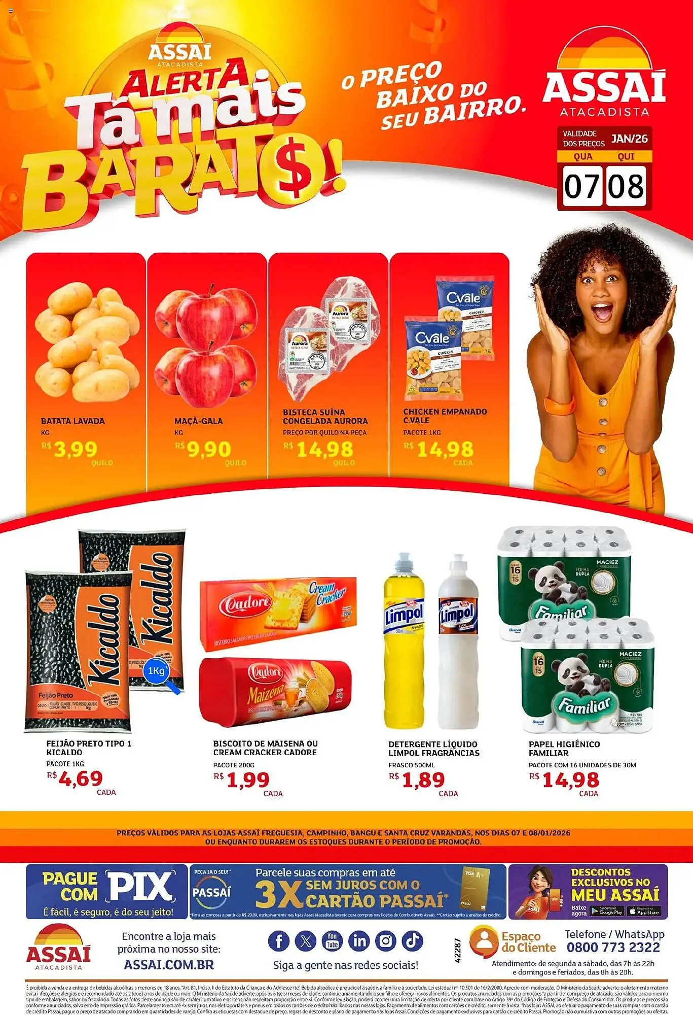 Encarte de Encarte Assaí Atacadista 7 de janeiro até 8 de janeiro 2026 - Pagina 1