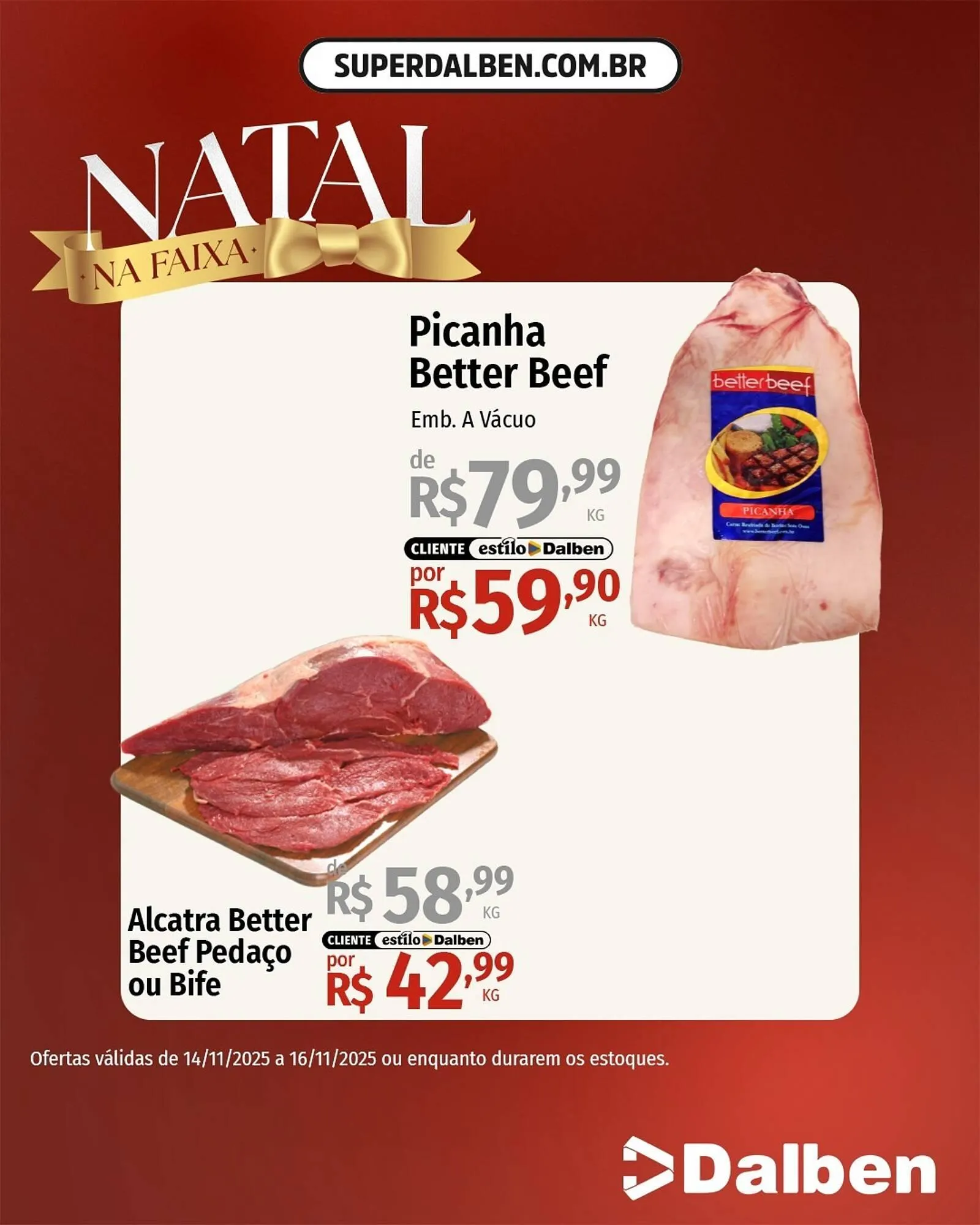 Encarte de Catálogo Supermercado Dalben 14 de novembro até 16 de novembro 2025 - Pagina 1