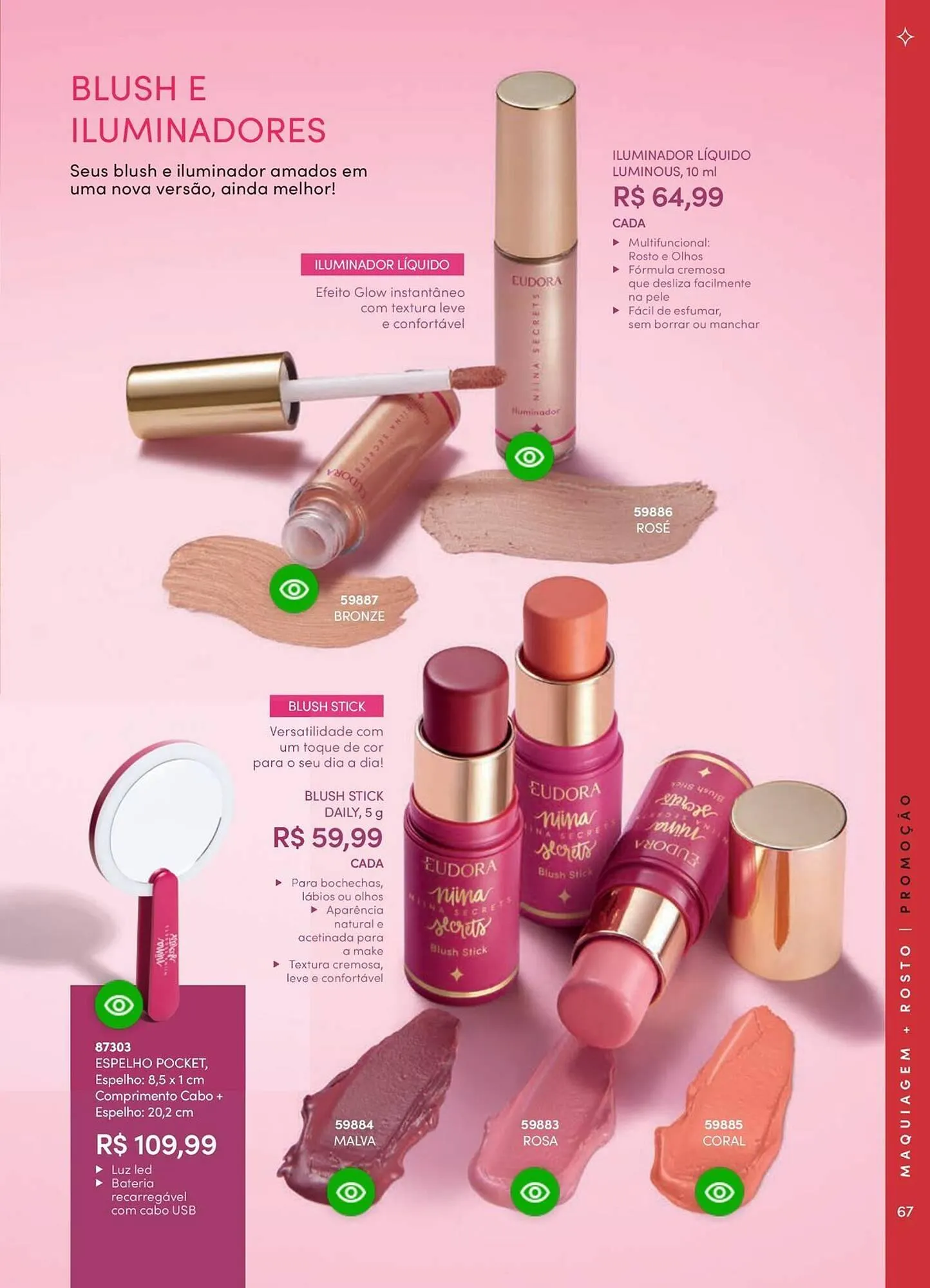 Encarte de Catálogo Eudora 23 de abril até 30 de junho 2025 - Pagina 77