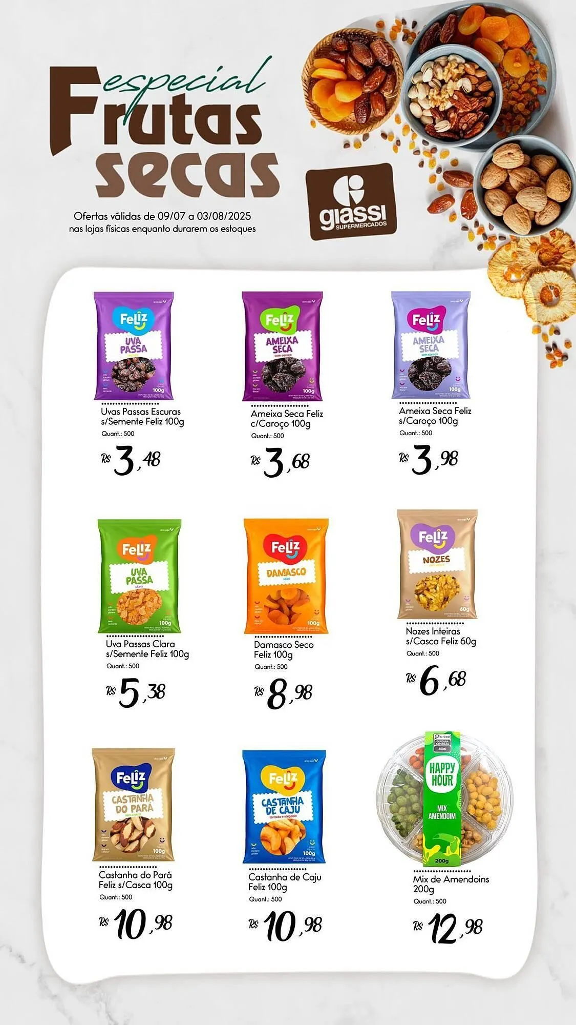 Encarte de Catálogo Giassi Supermercados 9 de julho até 3 de agosto 2025 - Pagina 1