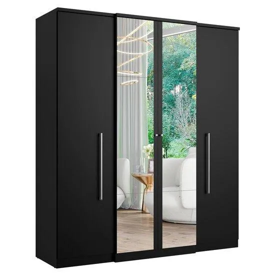 Guarda-Roupa / Roupeiro THB Splendore Plus Glass, 4 Portas, 2 Gavetas