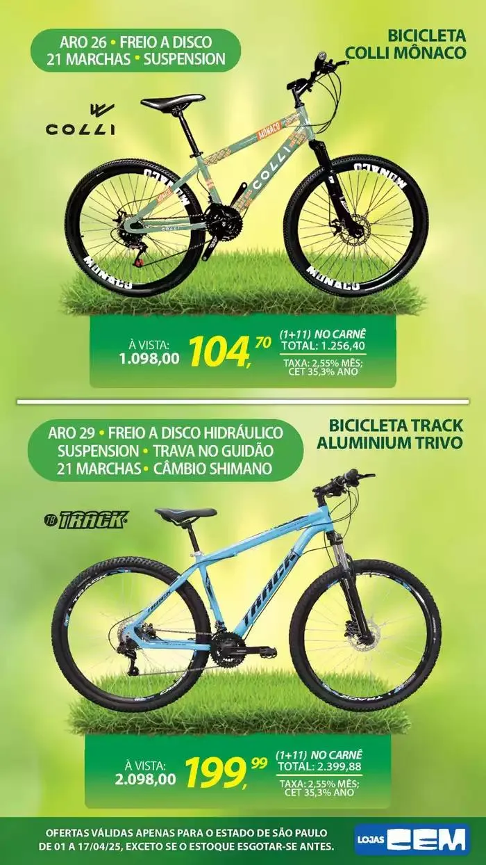 Encarte de Encarte Lojas Cem 3 de abril até 17 de abril 2025 - Pagina 109