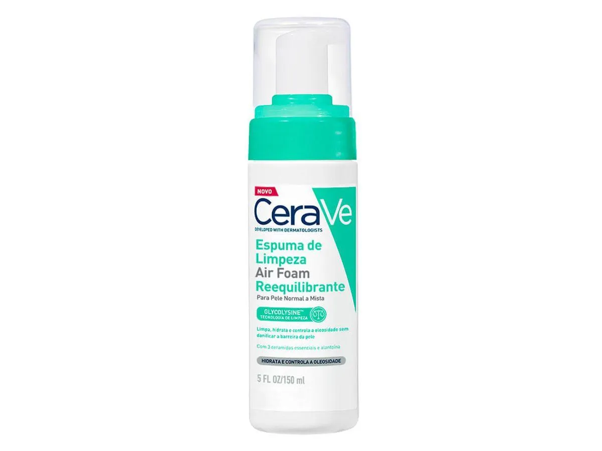 Espuma de Limpeza Facial Cerave Air Foam Reequilibrante 150ml