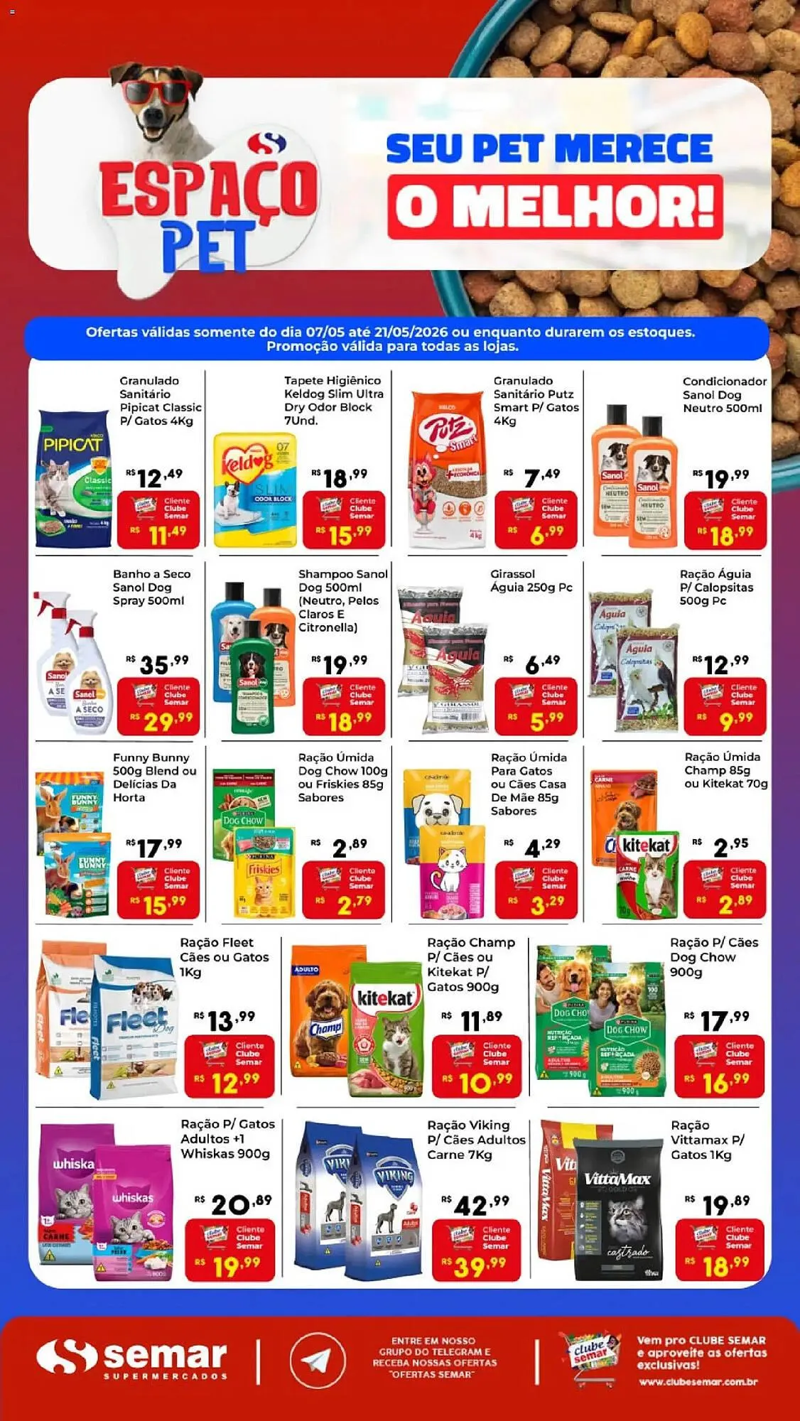 Encarte de Folheto Semar Supermercado 7 de maio até 21 de maio 2026 - Pagina 1