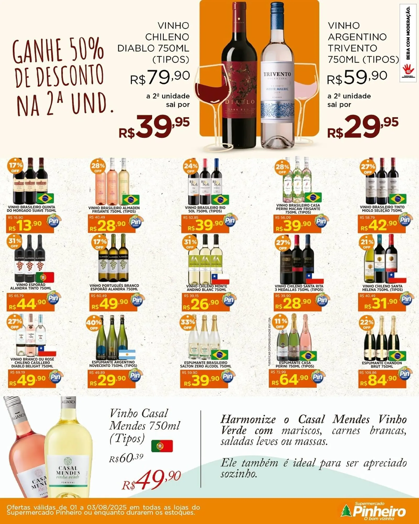 Encarte de Catálogo Pinheiro Supermercado 1 de agosto até 2 de agosto 2025 - Pagina 3