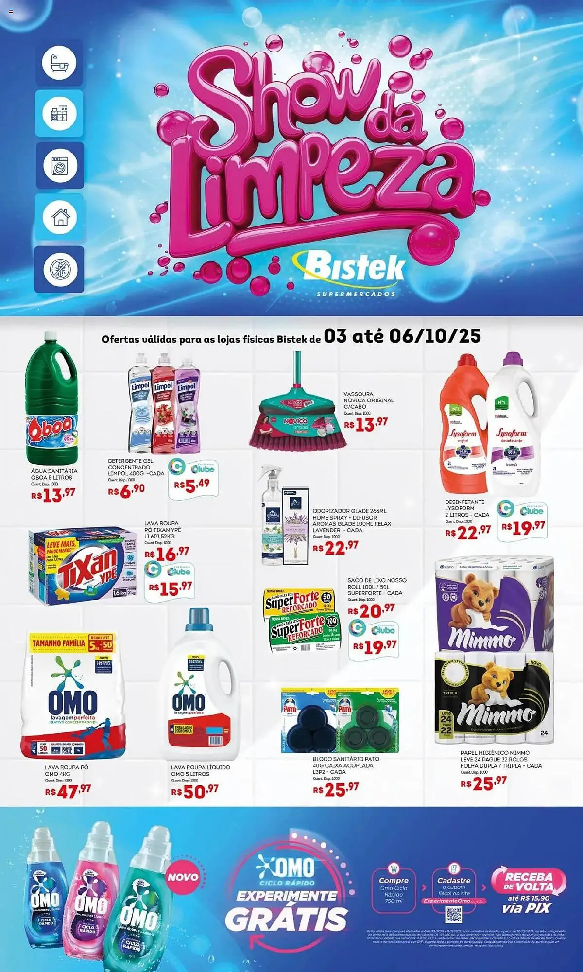 Encarte de Encarte Bistek Supermercados 3 de outubro até 6 de outubro 2025 - Pagina 1