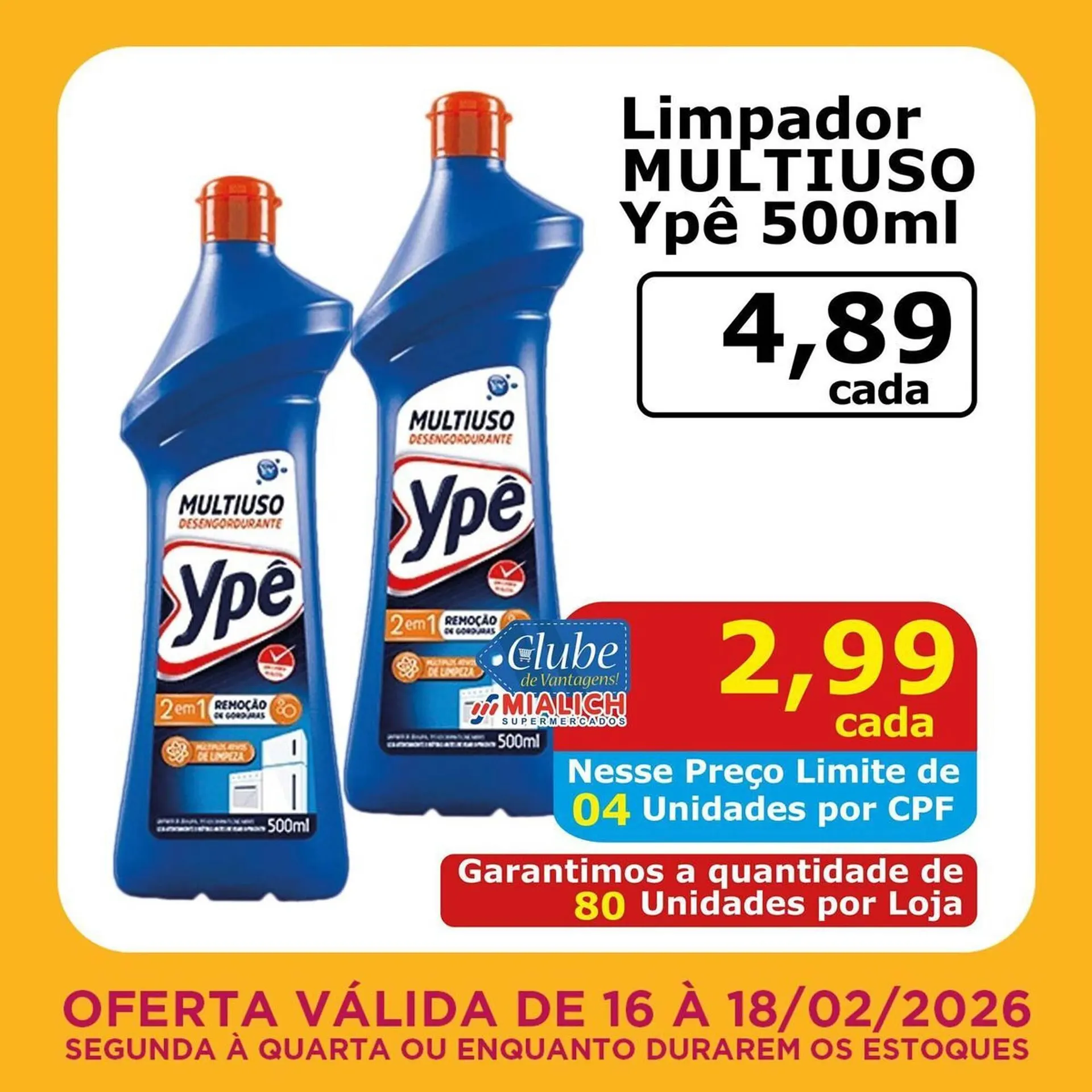 Encarte de Catálogo Mialich Supermercados 16 de fevereiro até 18 de fevereiro 2026 - Pagina 6